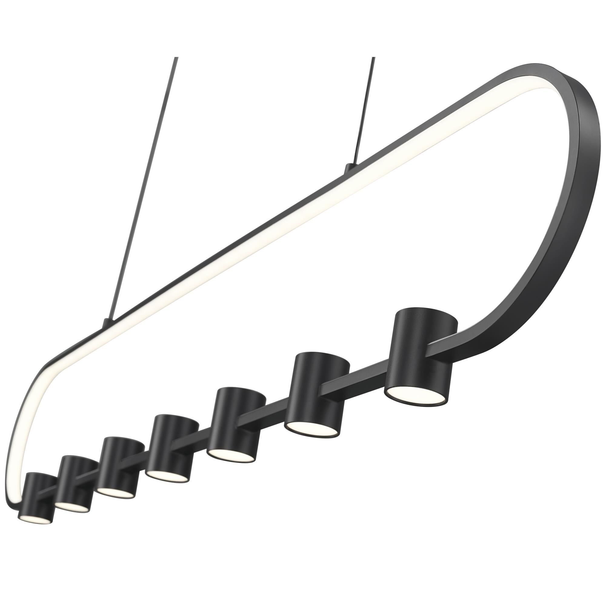 Shown in Matte Black finish and White glass