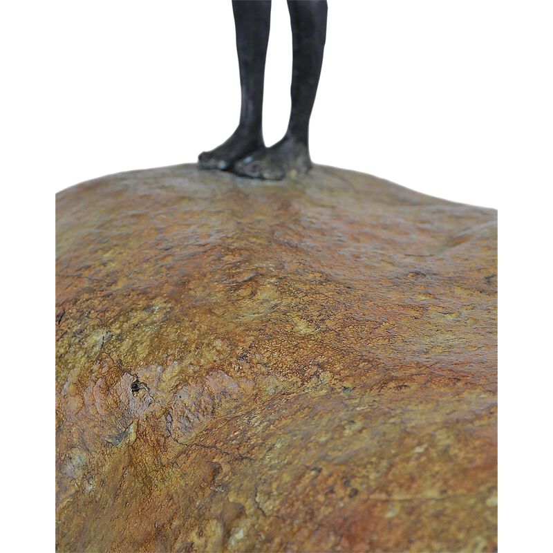Man On Rock Sculpture by Currey and Company
