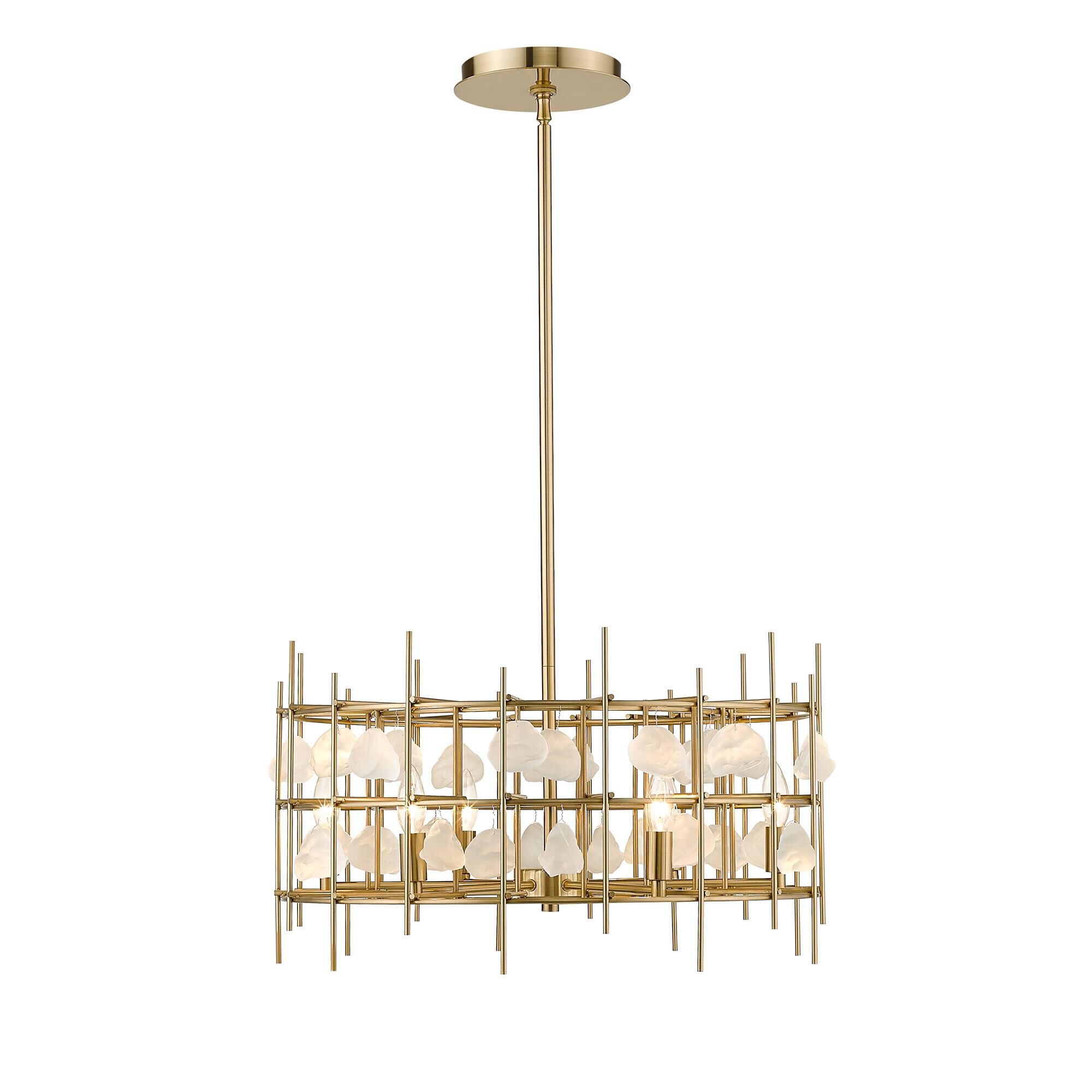 Shown in Aged Brass finish and --- glass and --- shade