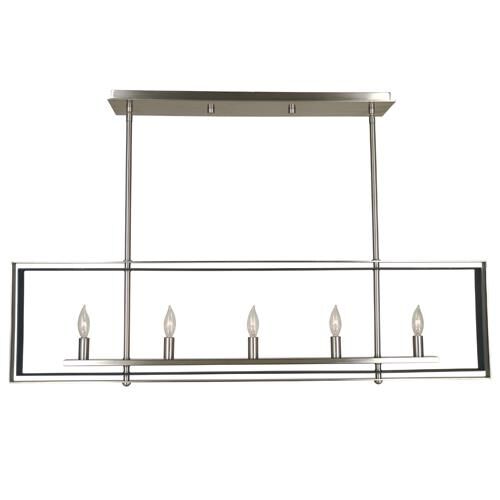 Symmetry 40 Inch 5 Light Linear Suspension Light by Framburg - Clearance