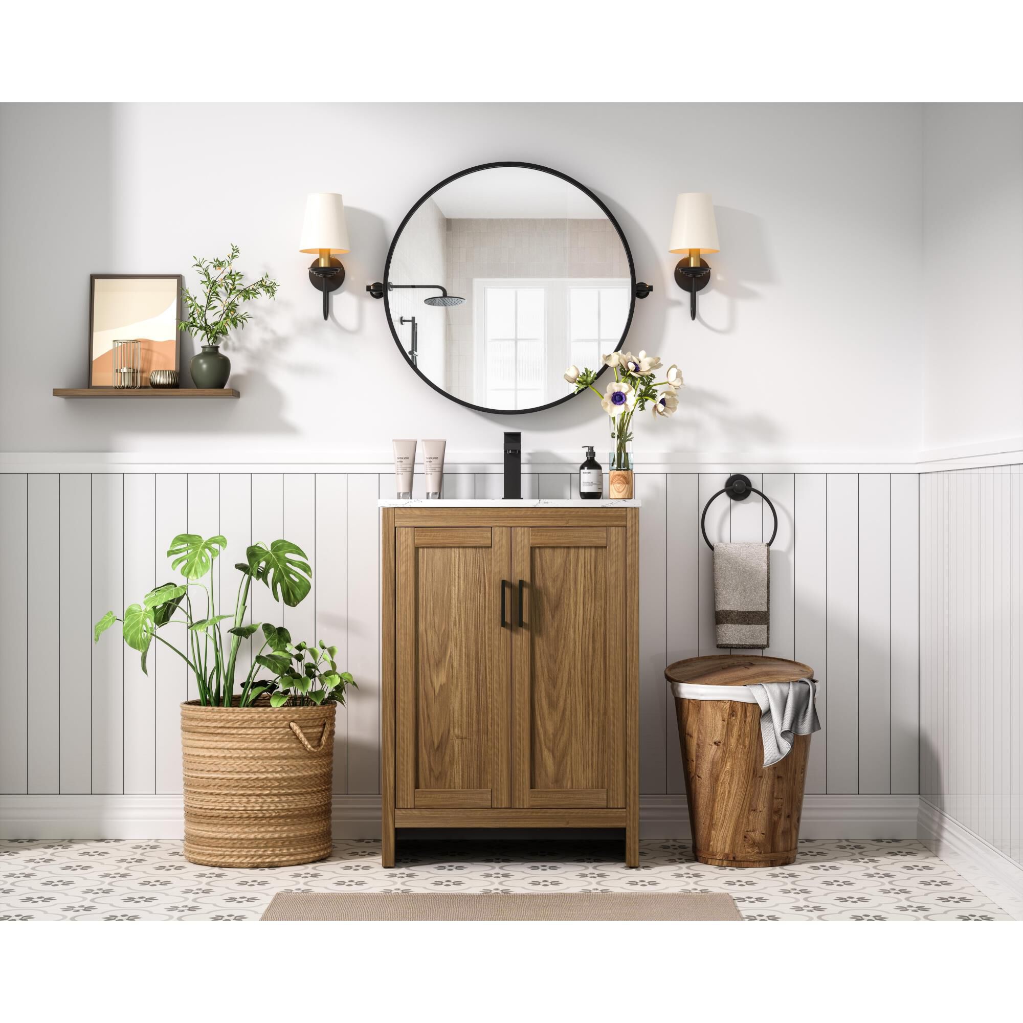 Shown in Walnut Brown finish