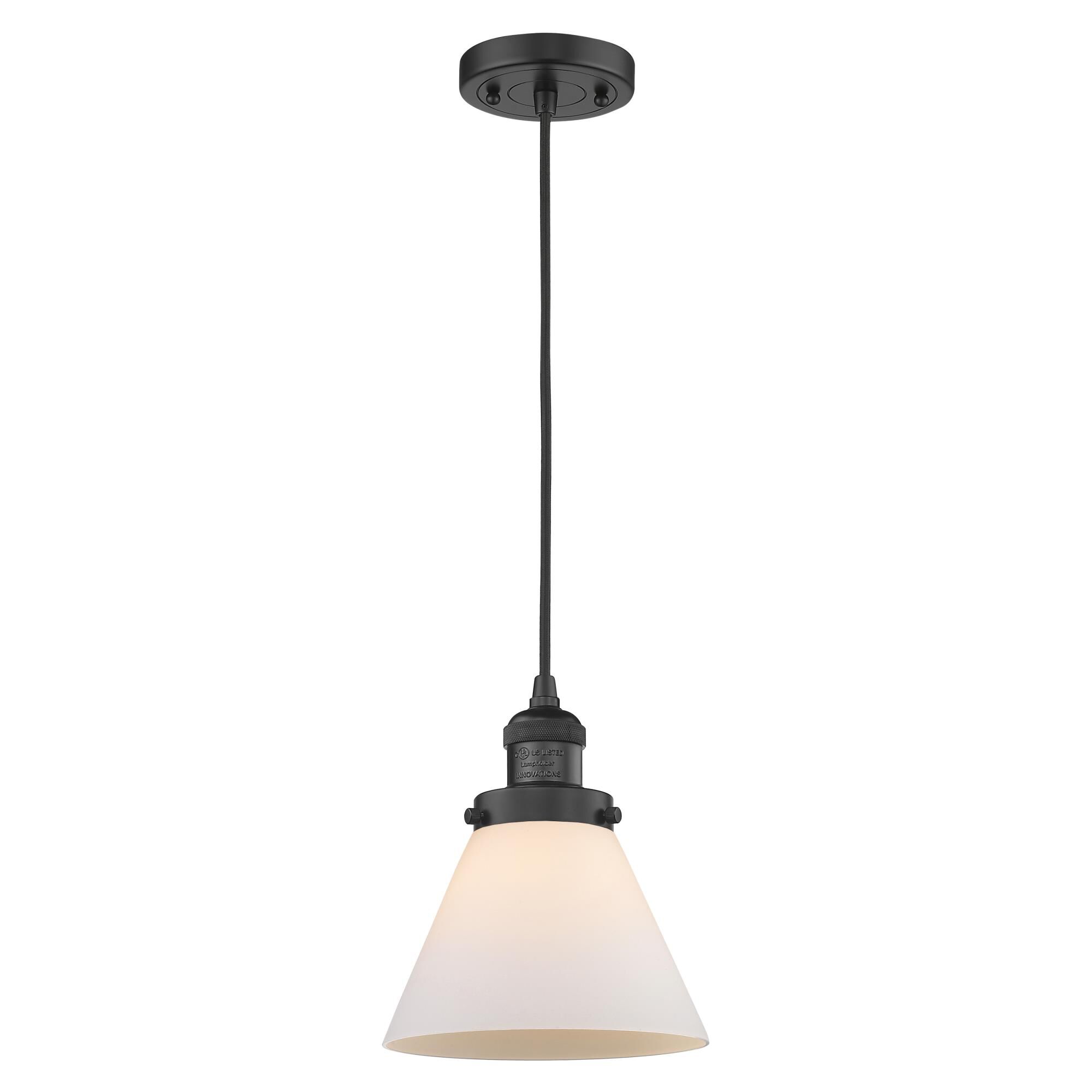 Shown in Matte Black finish and Matte White Cased glass