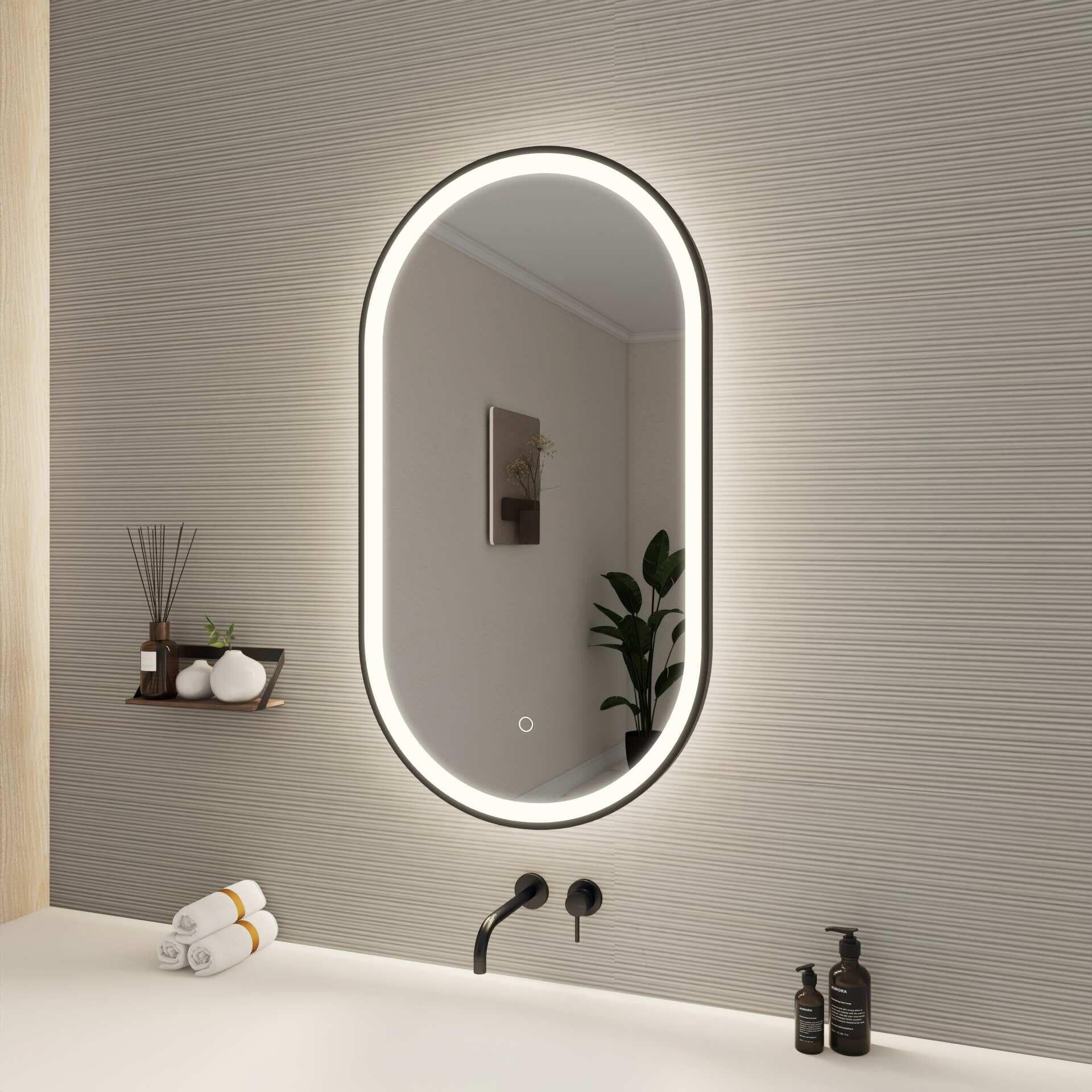 Harmoni 36 Inch Oval LED Lighted Mirror by Elegant Decor