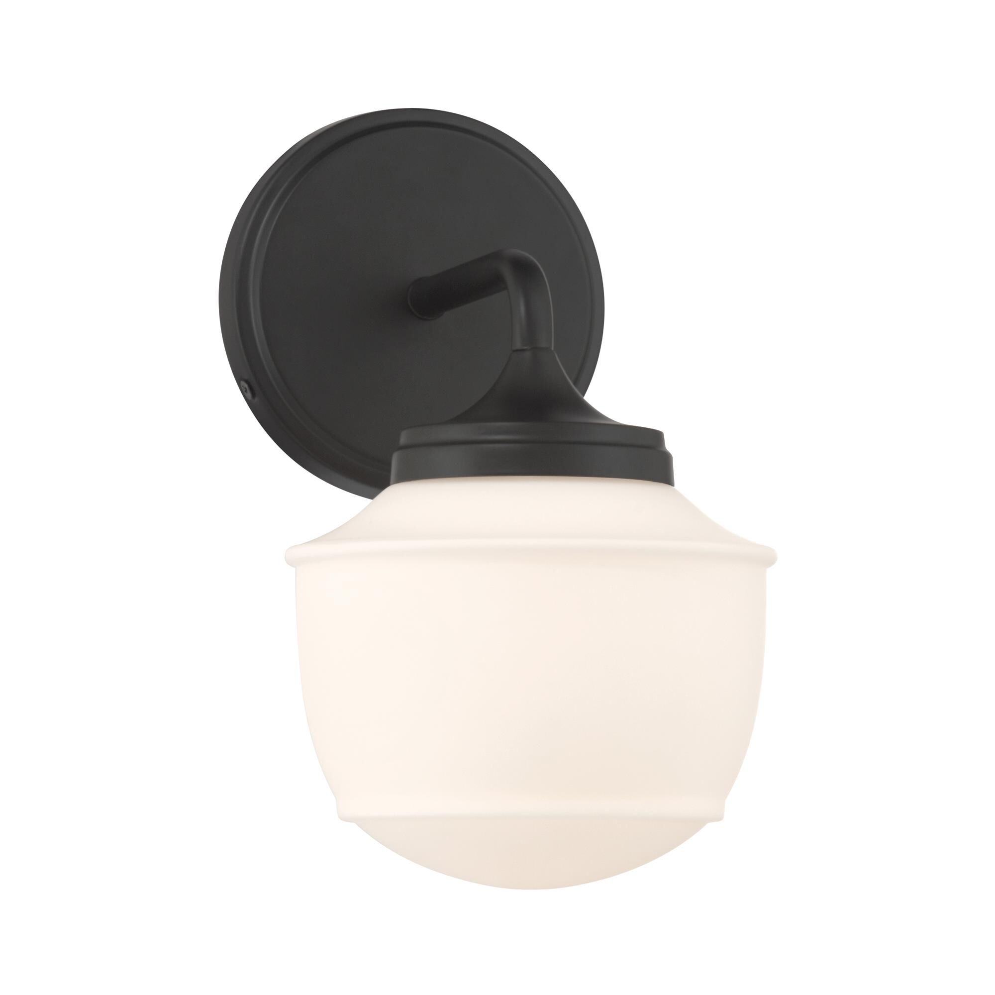 Shown in Dark Matte Black finish and Etched Opal glass