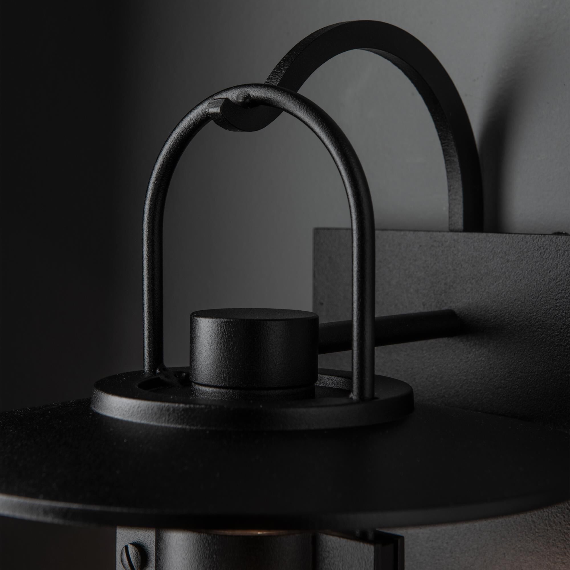 Shown in Coastal Black finish and Clear glass