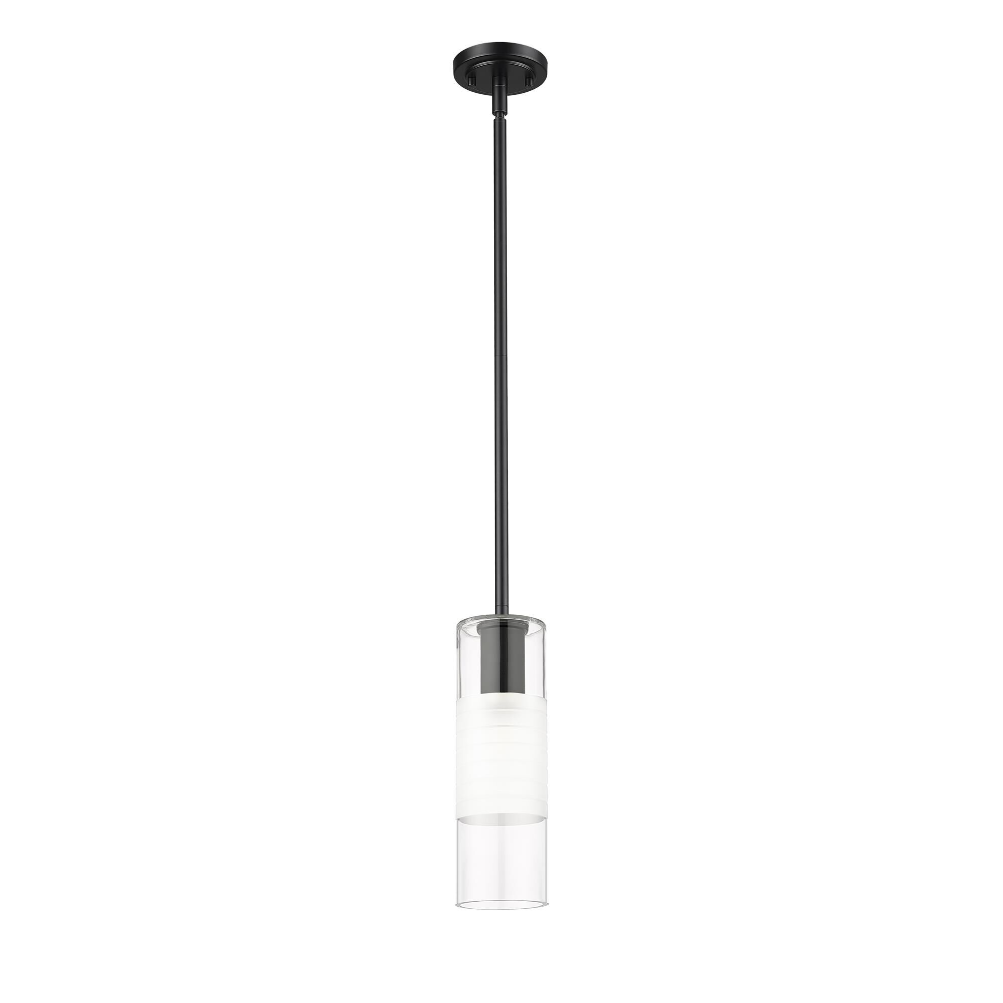 Shown in Matte Black finish and Clear and Frosted glass