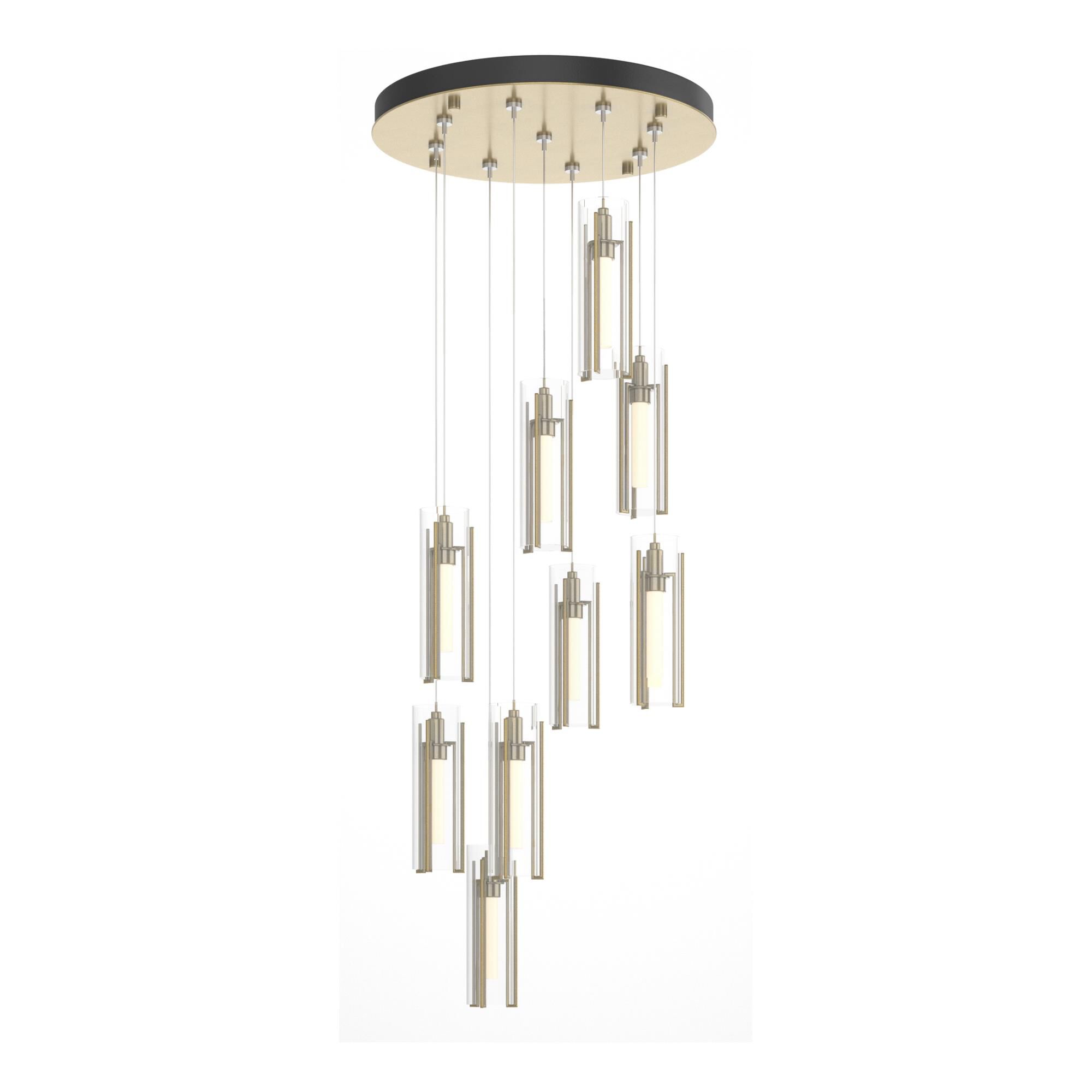 Exos Glass 21 Inch Multi Light Pendant by Hubbardton Forge