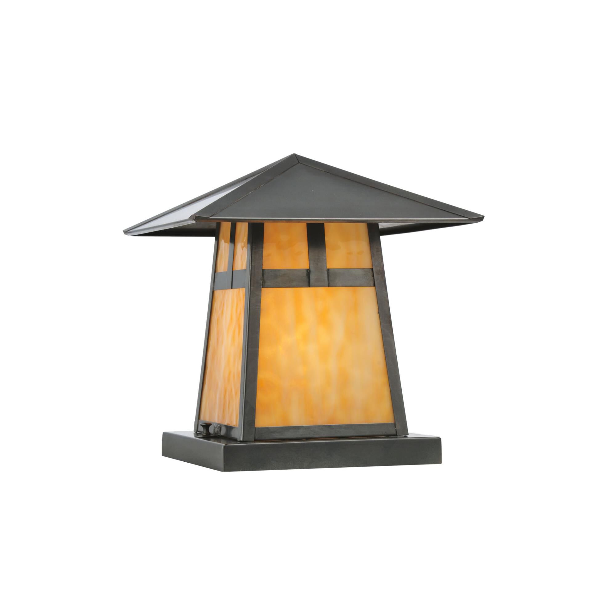 Stillwater T Mission 12 Inch Tall 1 Light Outdoor Pier Lamp by Meyda Lighting