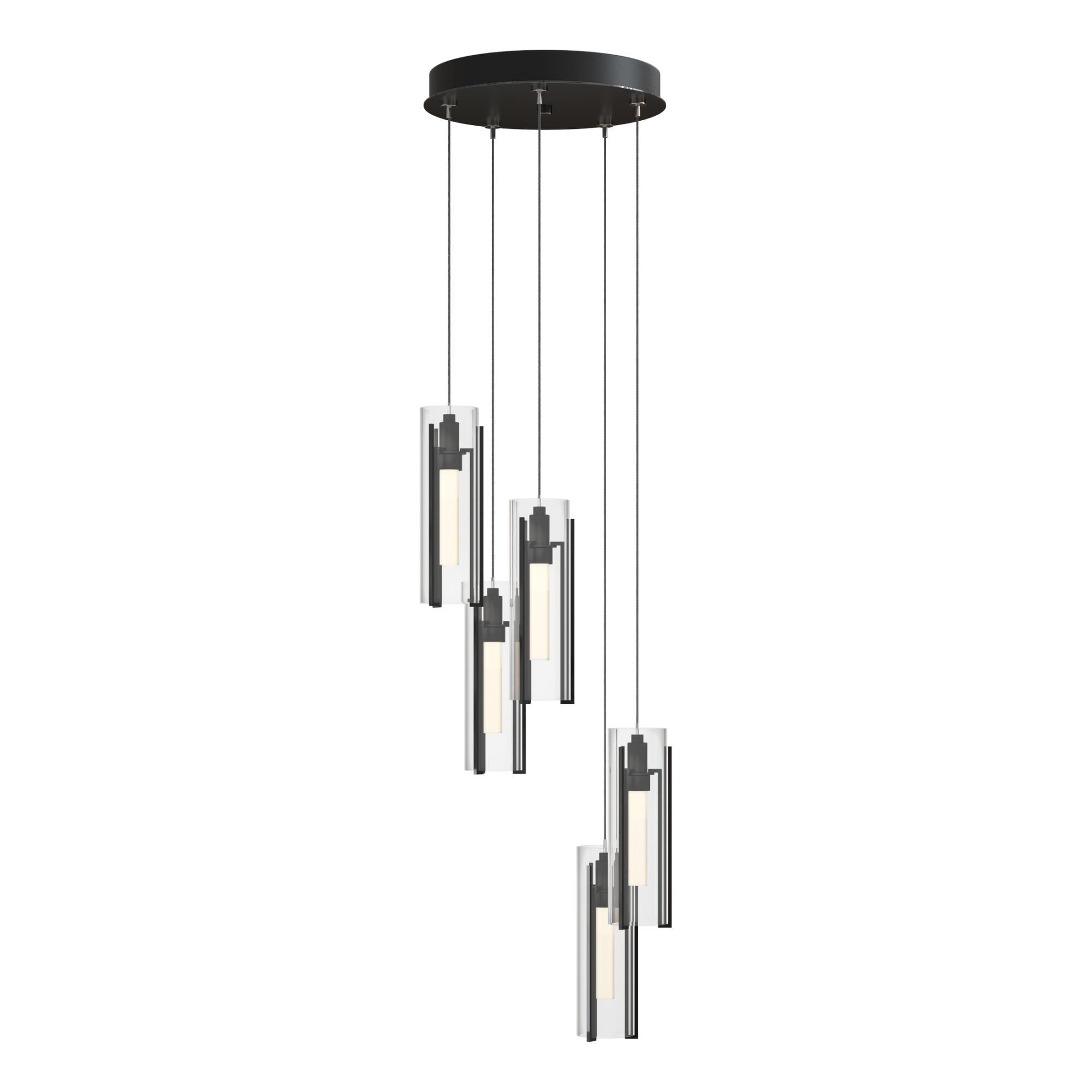Exos Glass 14 Inch Multi Light Pendant by Hubbardton Forge