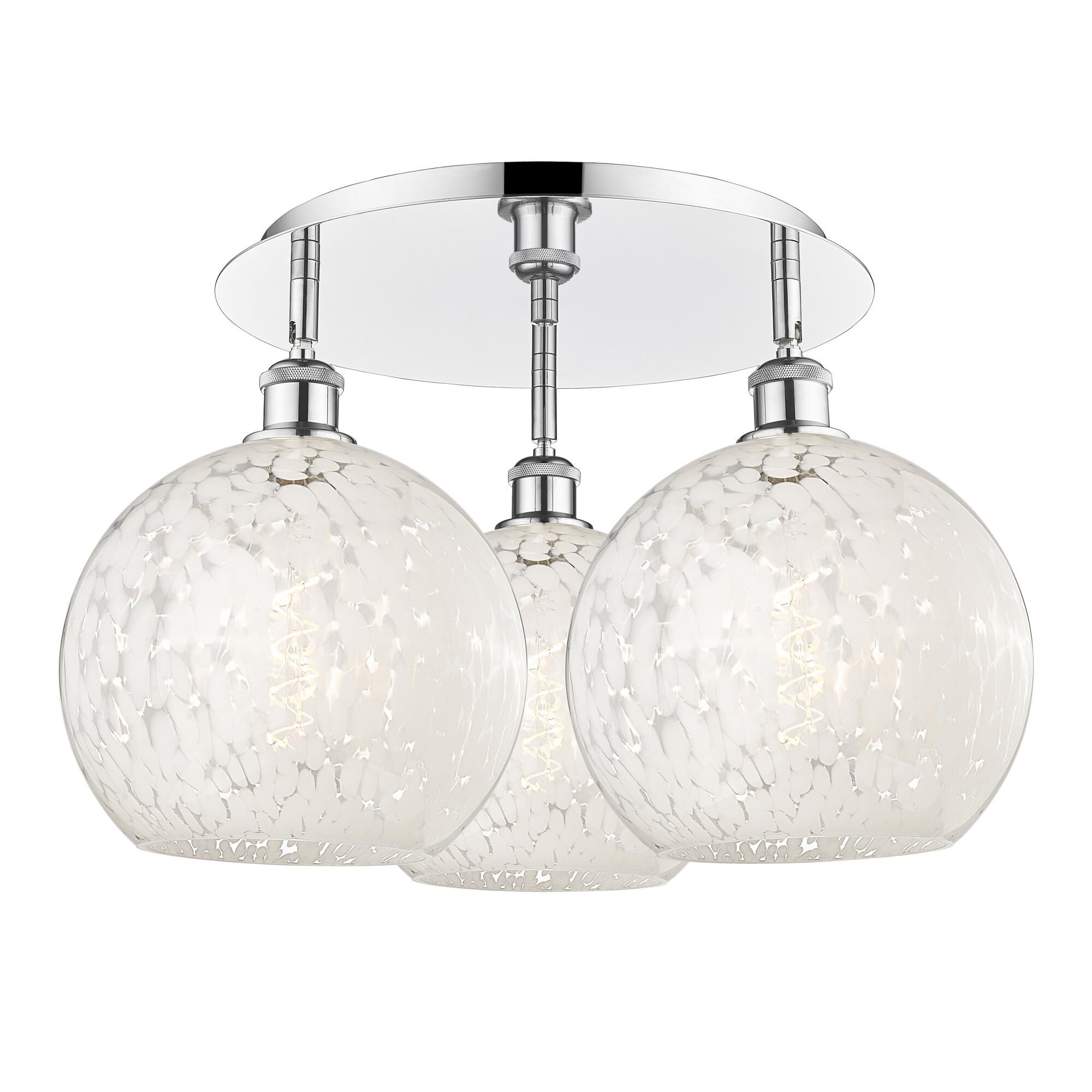 Bruno Marashlian White Mouchette 22 Inch Flush Mount by Innovations Lighting