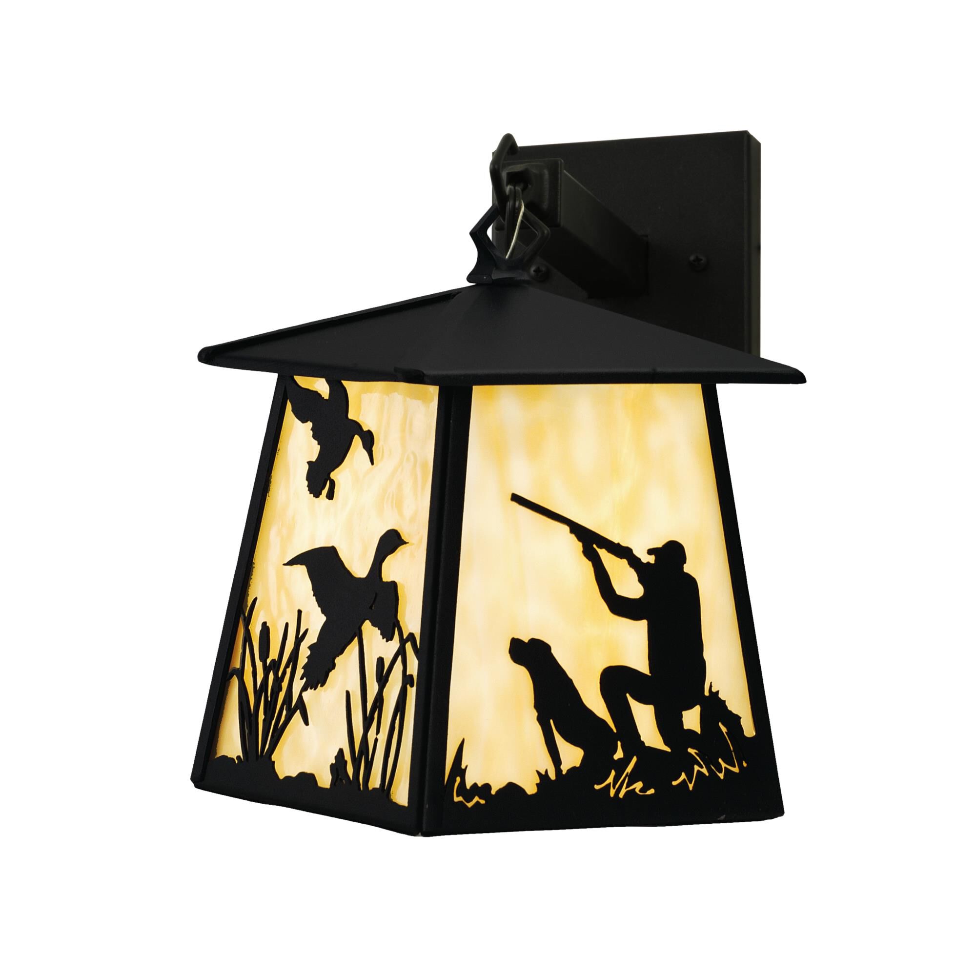 Shown in Black finish and Beige glass