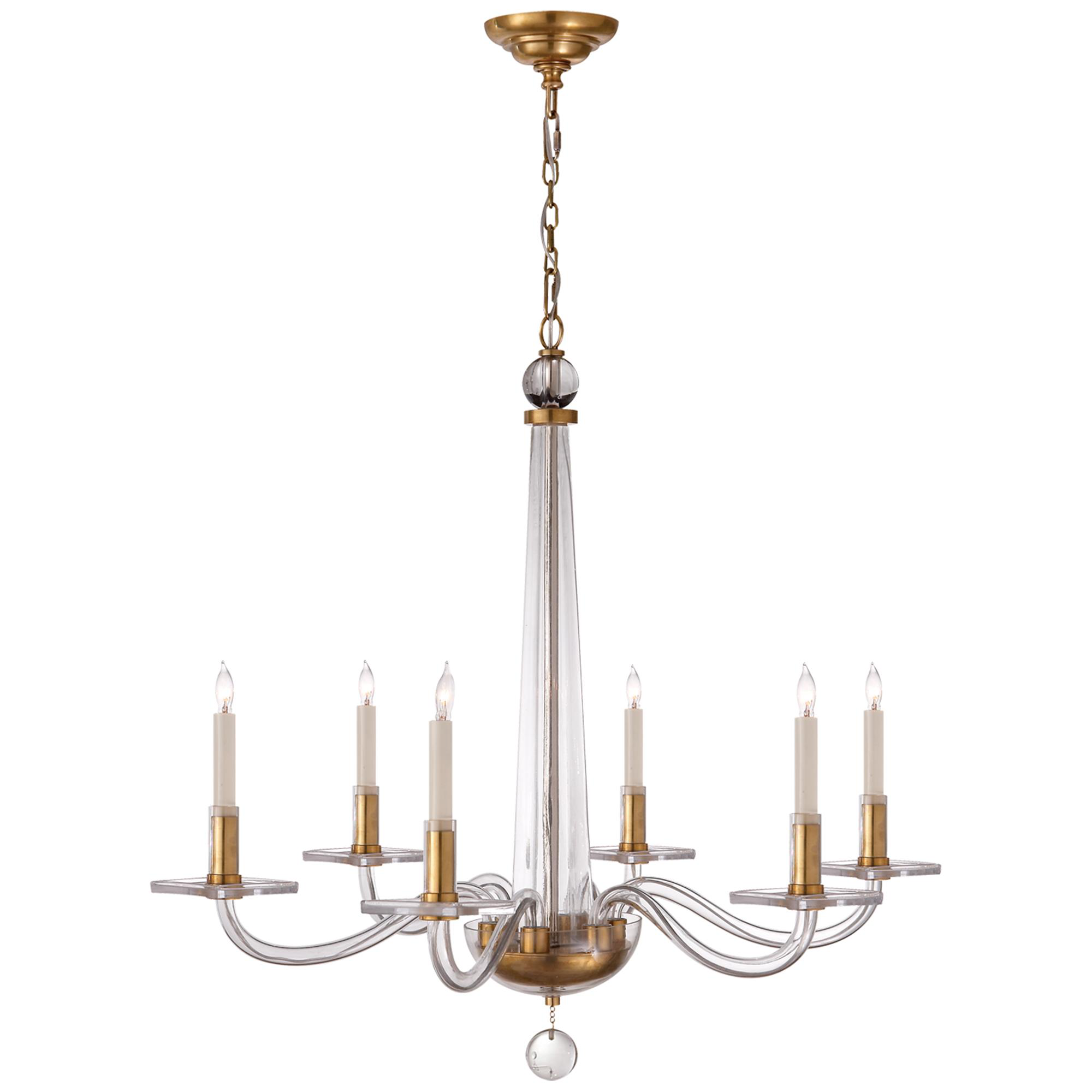 Shown in Antique Brass And Clear Glass finish