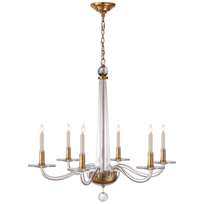 Chapman & Myers Robinson 32 Inch 6 Light Chandelier by Visual Comfort Signature Collection