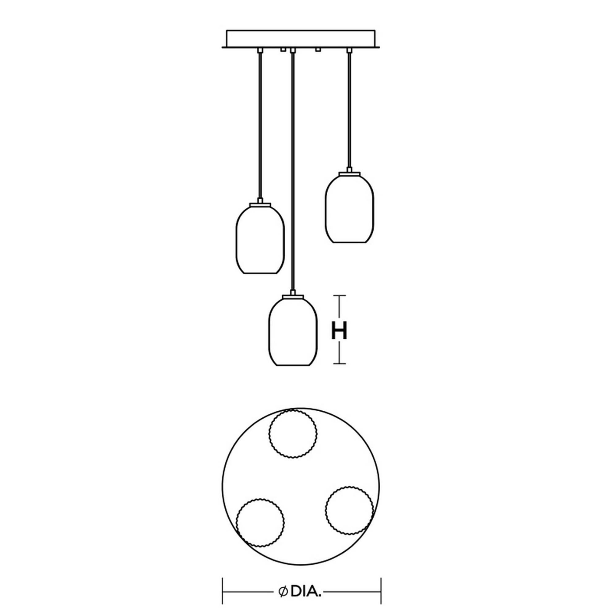 Callie 18 Inch 3 Light Multi Light Pendant by AFX Lighting