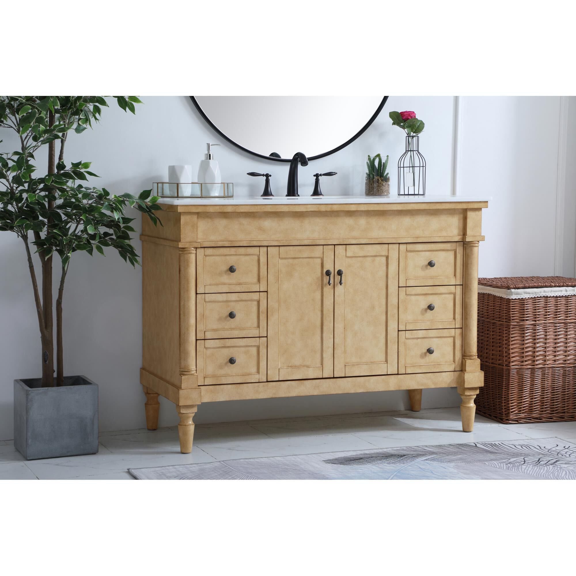 Shown in Antique Beige finish