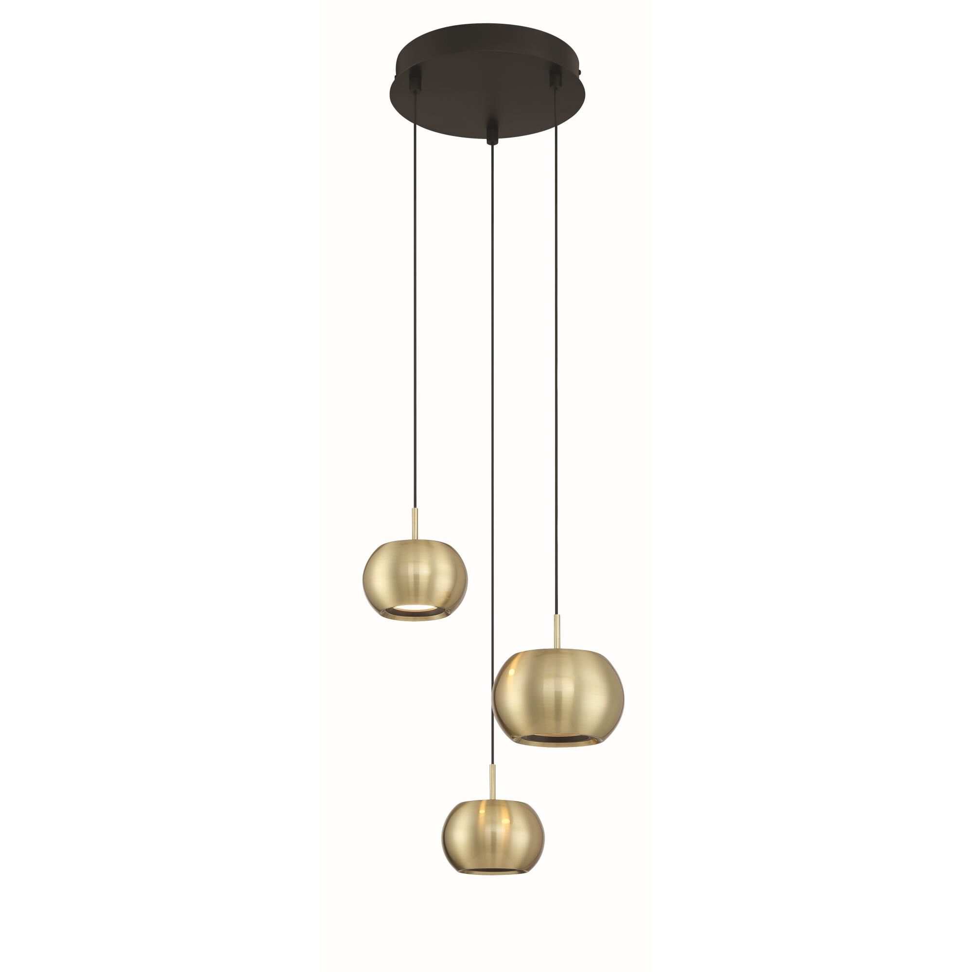 Halo 9 Inch 3 Light LED Multi Light Pendant by Kovacs