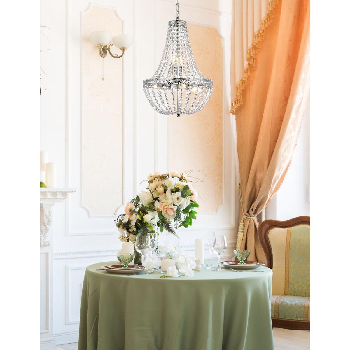 Valeria 14 Inch 5 Light Mini Chandelier by Elegant Lighting