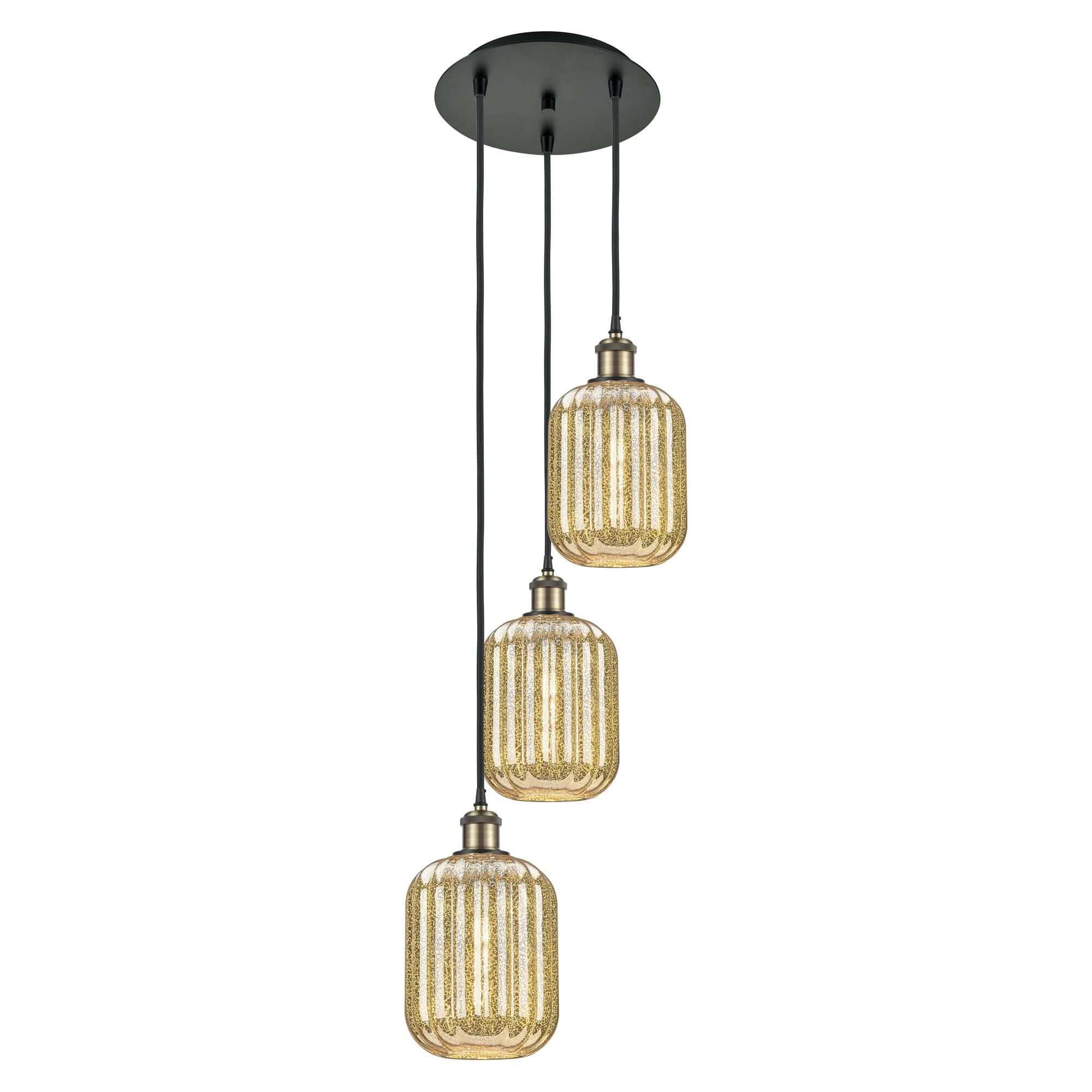 Shown in Black Antique Brass finish and Mercury glass