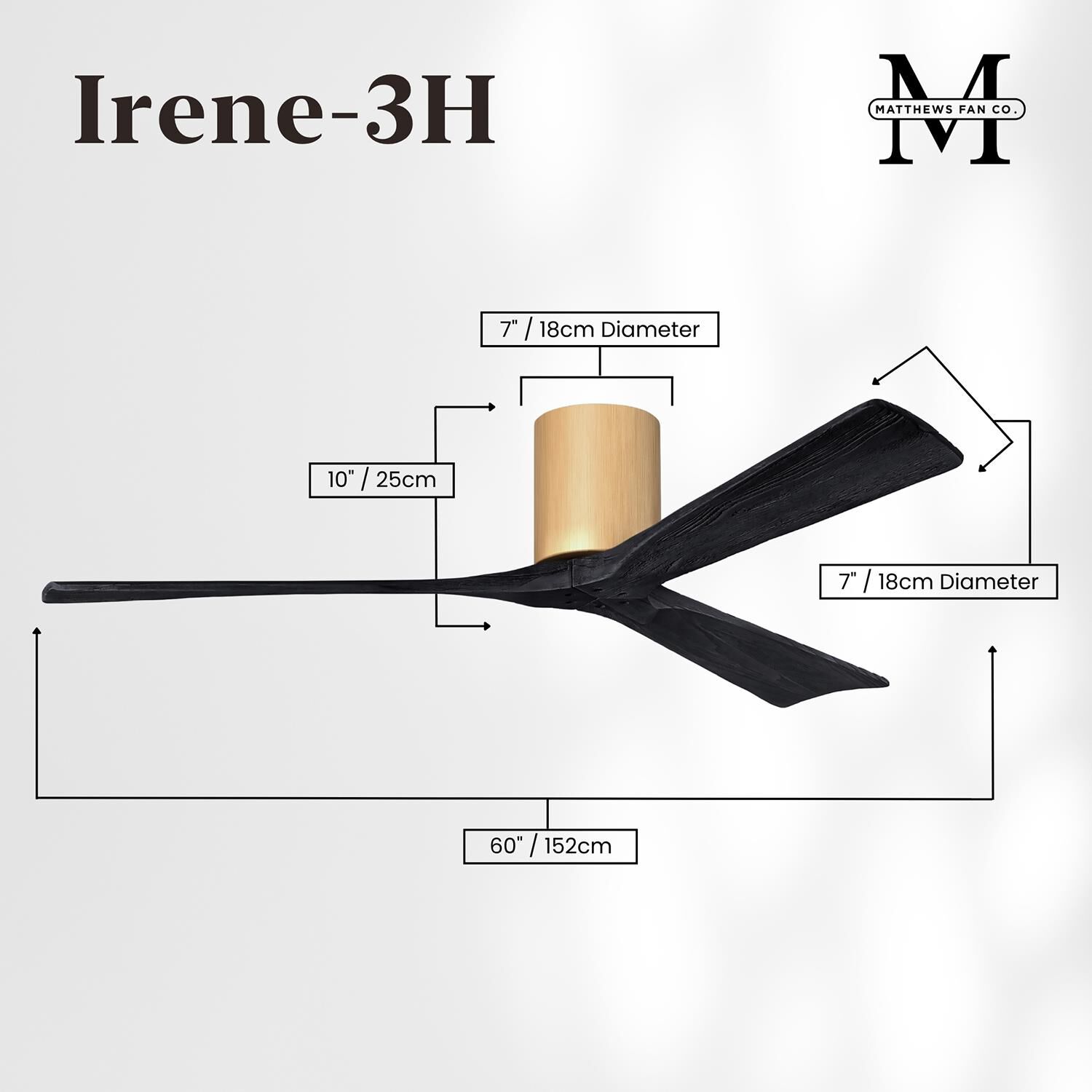 Irene 60 Inch Flush Mount Fan by Matthews Fan Company