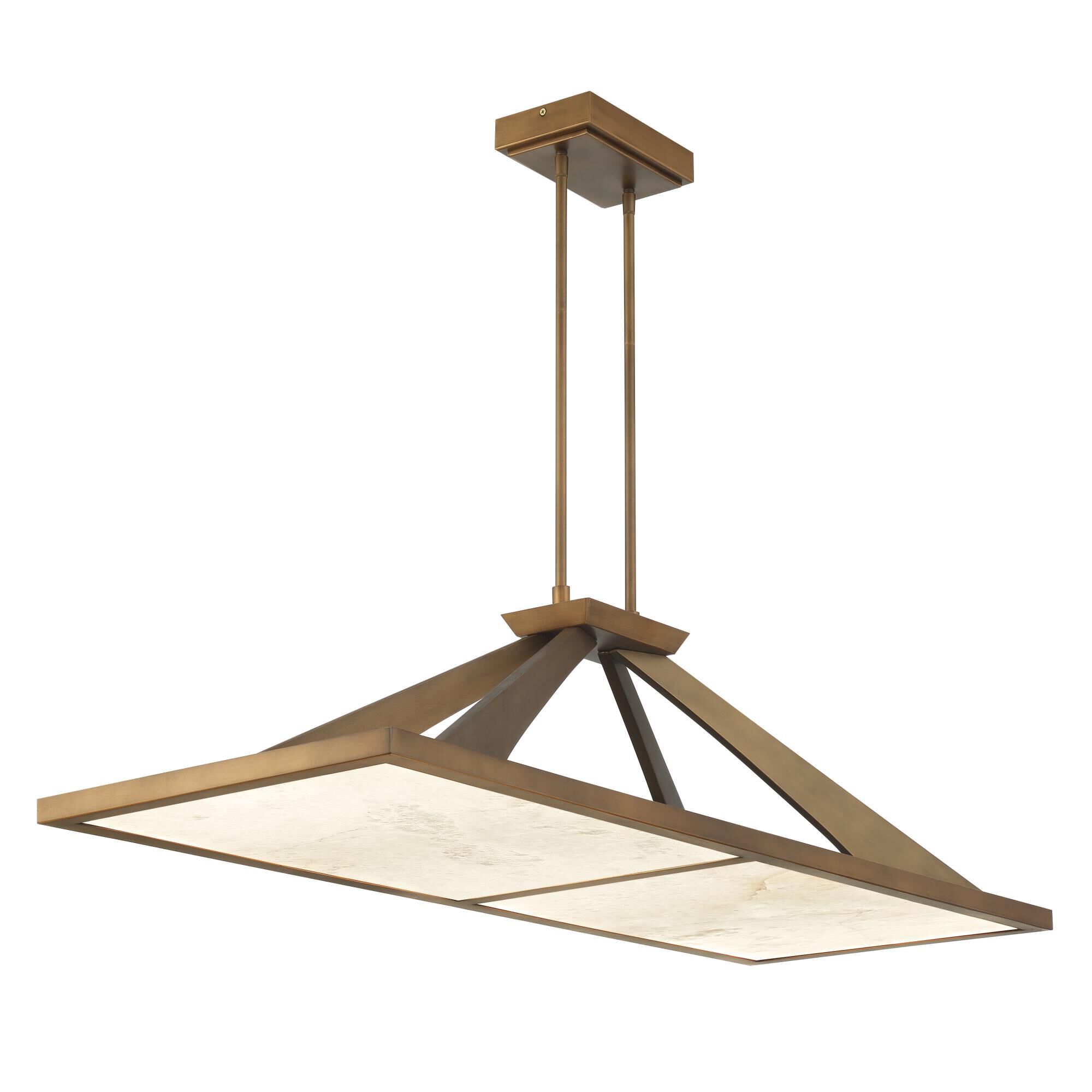 Shown in Ashen Gold finish and Alabaster shade