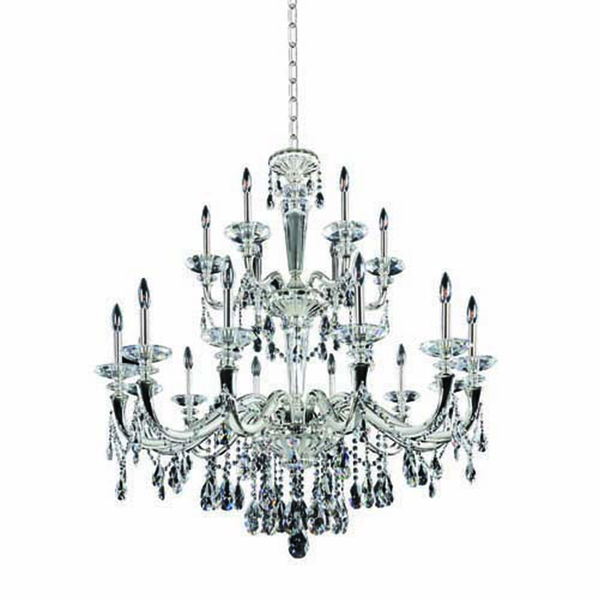 Shown in 2-Tone Silver finish and Firenze Clear crystal