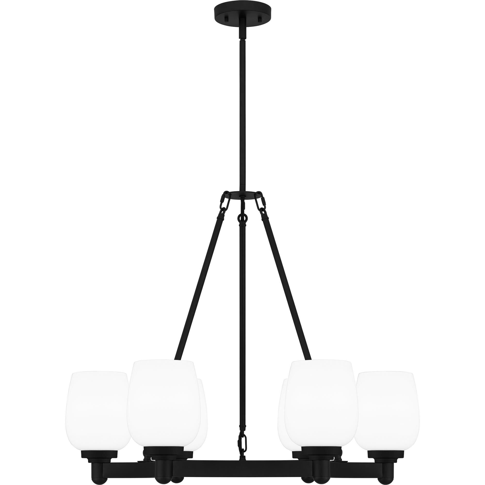 Shown in Matte Black finish and Opal Etched Glass shade