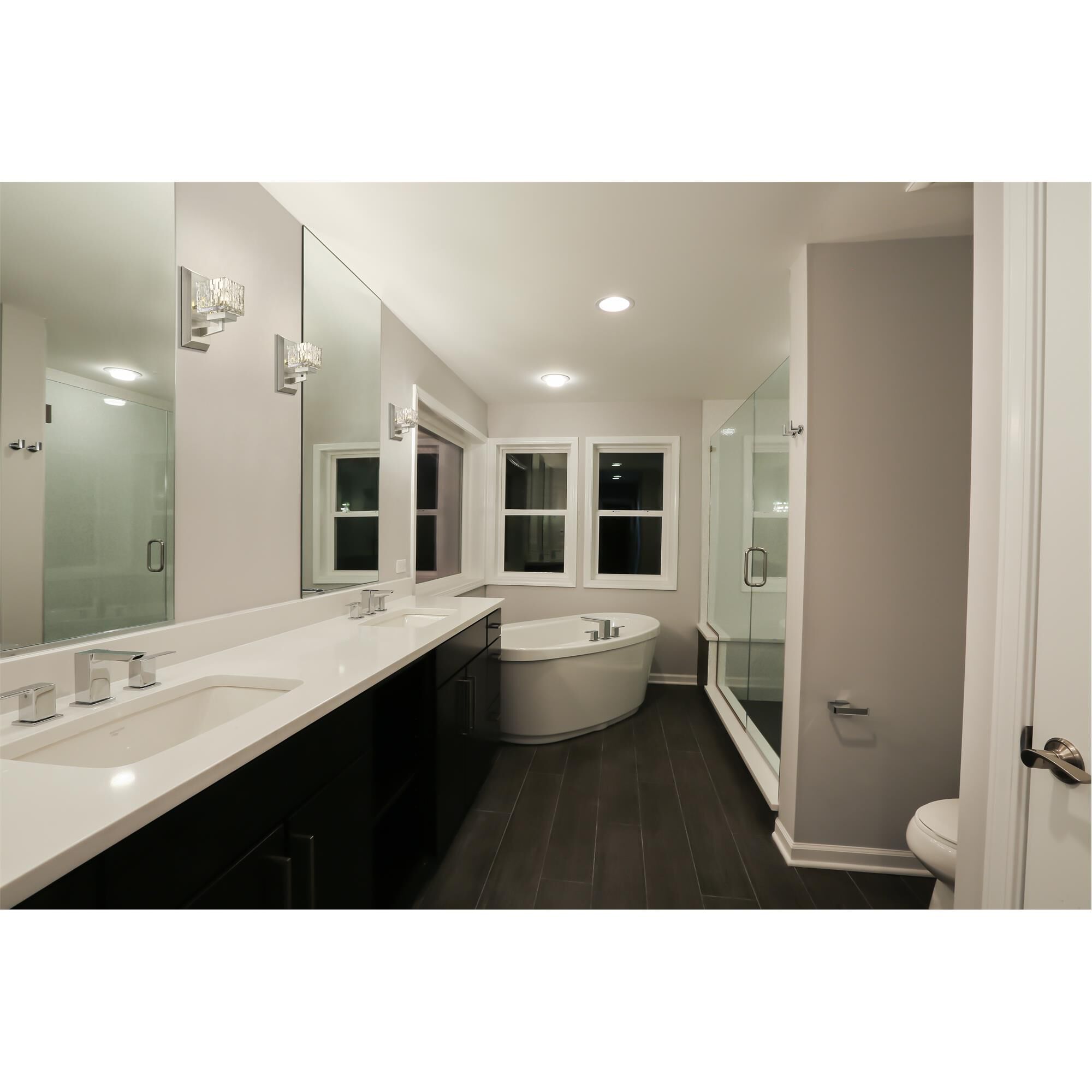 Shown in Brushed Nickel finish and Glass shade