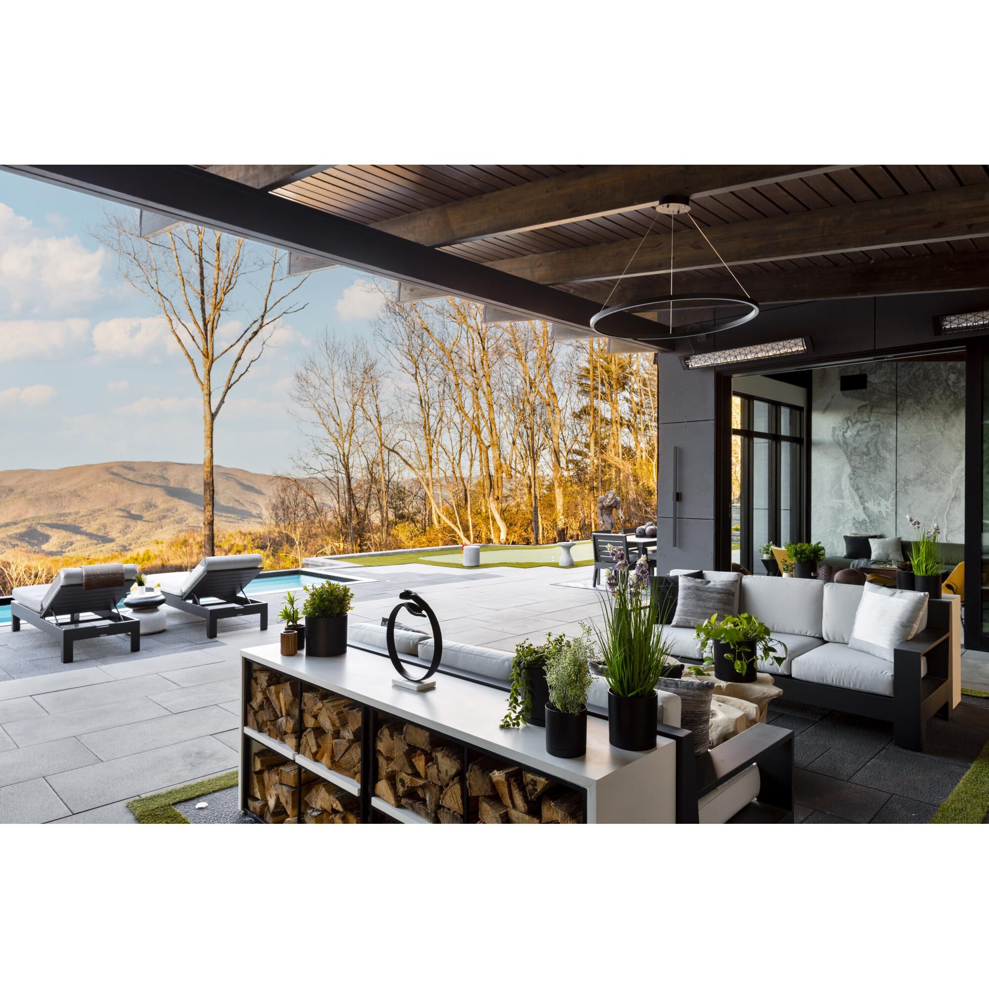 Alumilux Line 51 Inch Tall 2 Light LED Outdoor Wall Light by ET2 Lighting