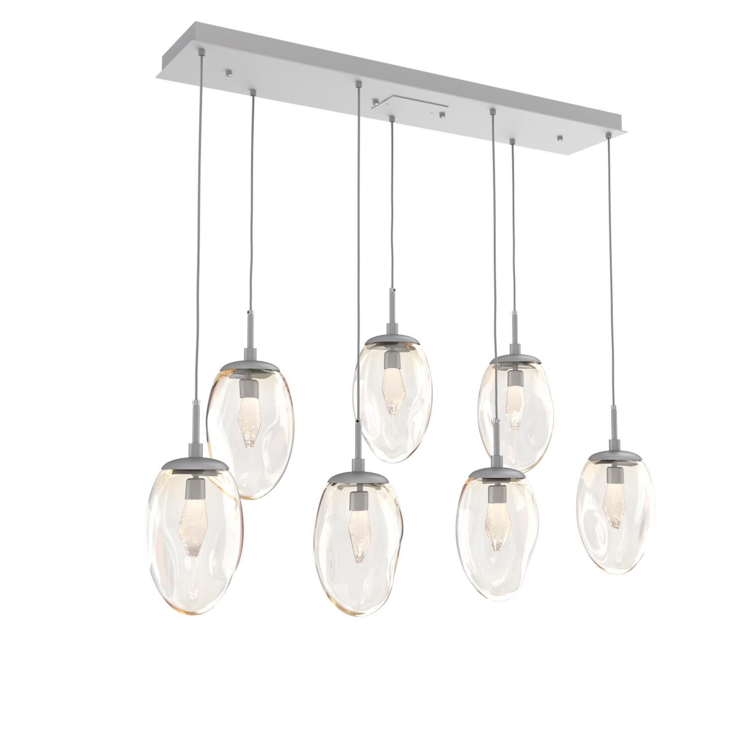 Shown in Classic Silver finish and Geo Inner And Amber Outer glass