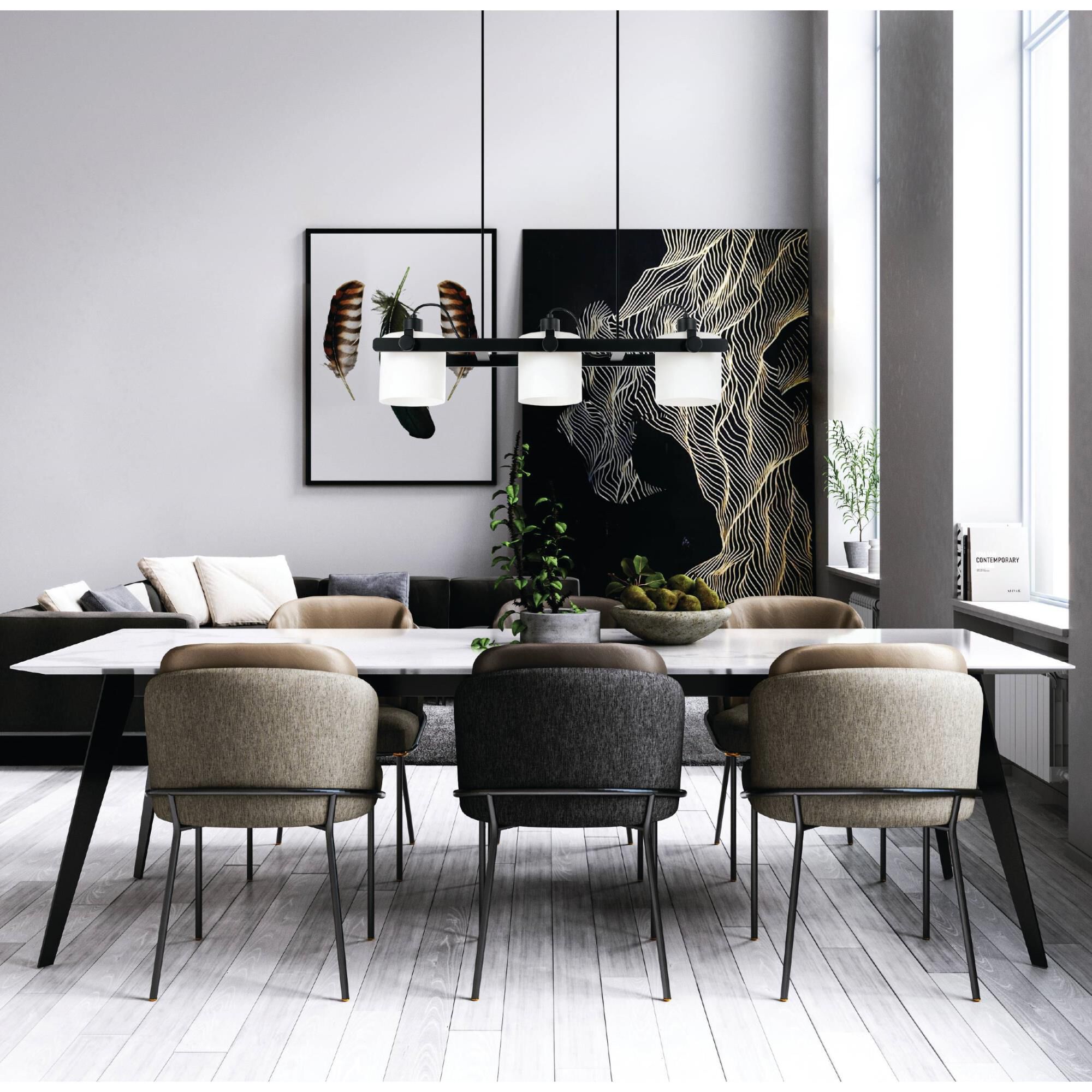 Drummond 30 Inch 3 Light Linear Suspension Light by Eglo Lighting