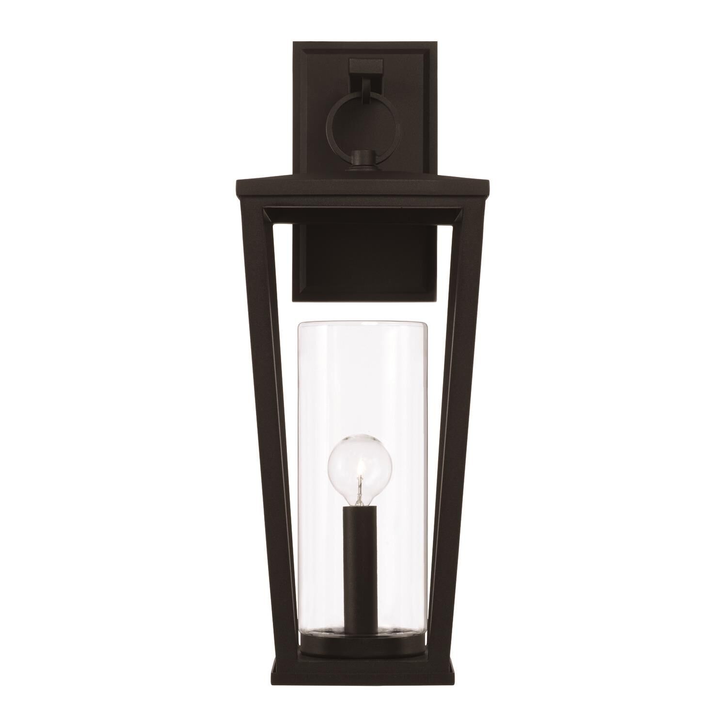 Shown in Black finish and Clear glass