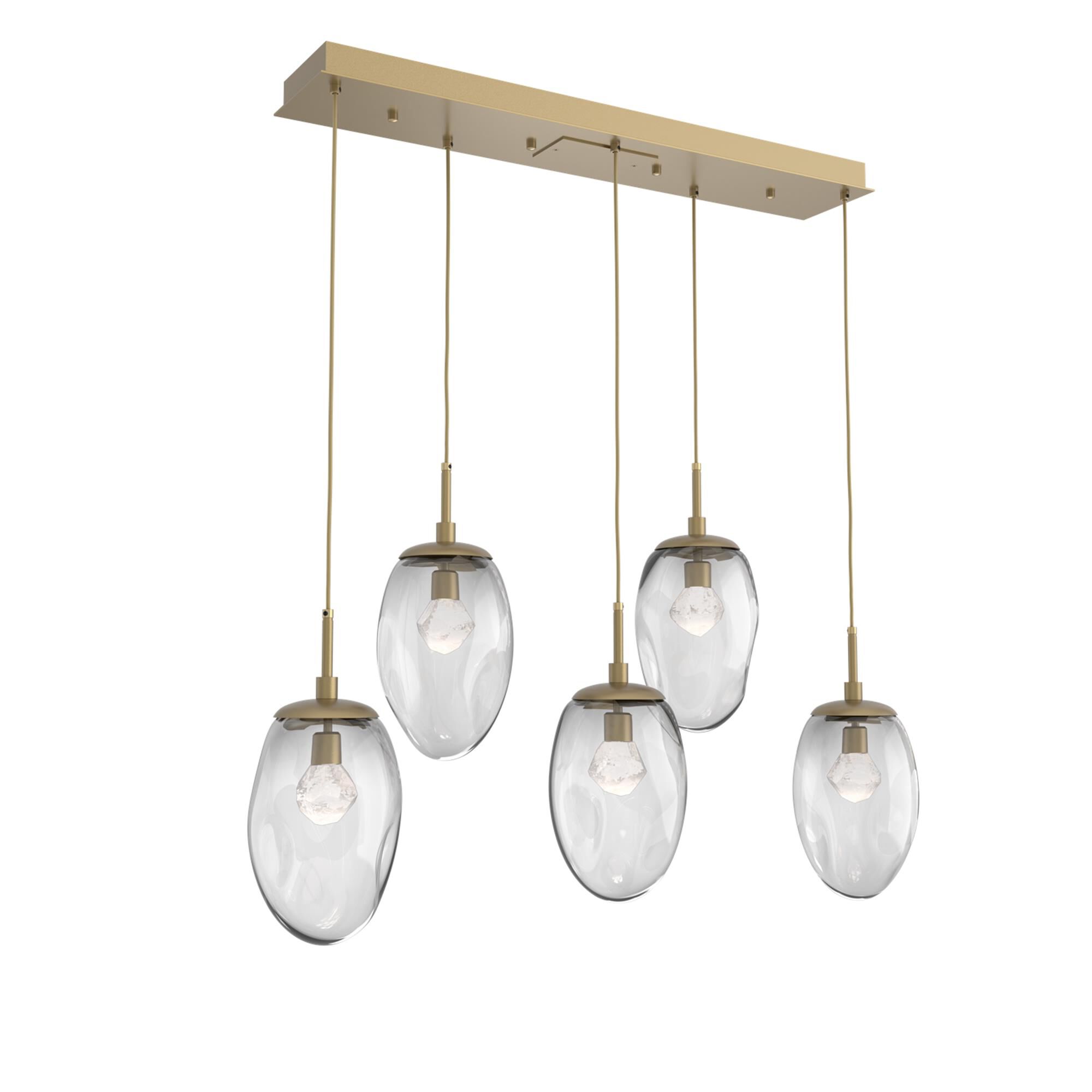 Shown in Gilded Brass finish and Zircon Inner Clear Outer glass