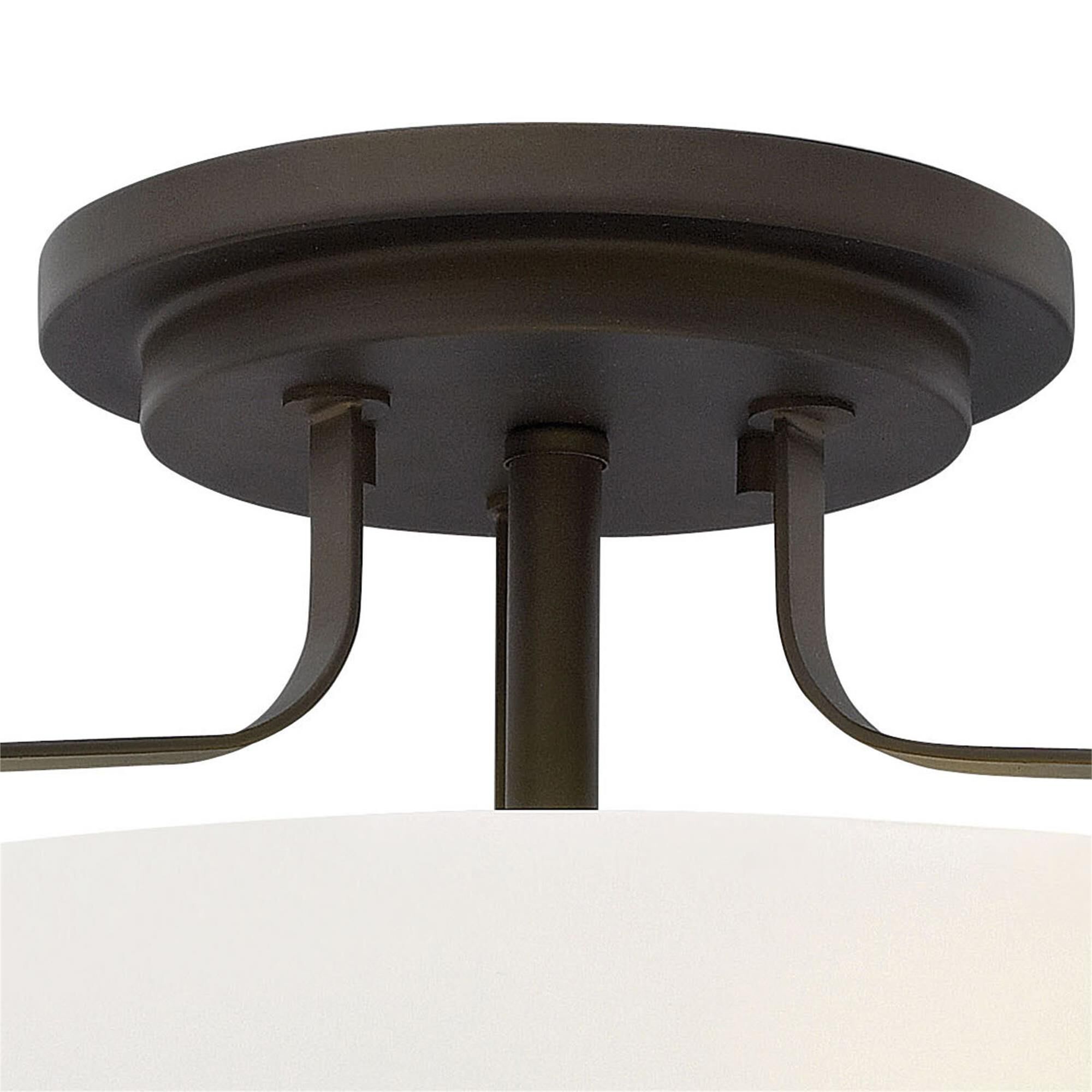 Shown in Oil Rubbed Bronze finish and Etched Opal glass