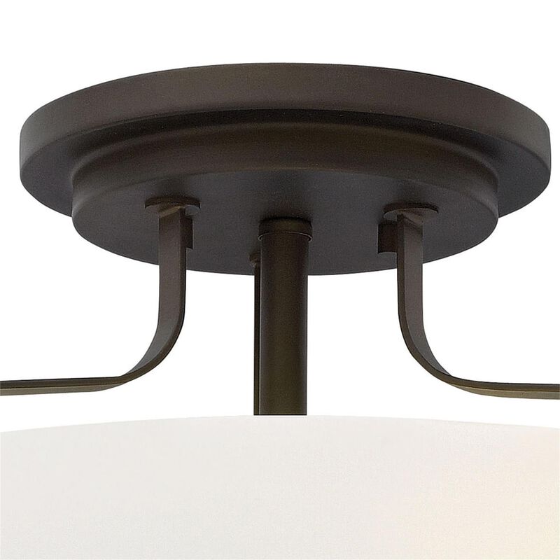 Harper 14 Inch 3 Light Semi Flush Mount by Hinkley