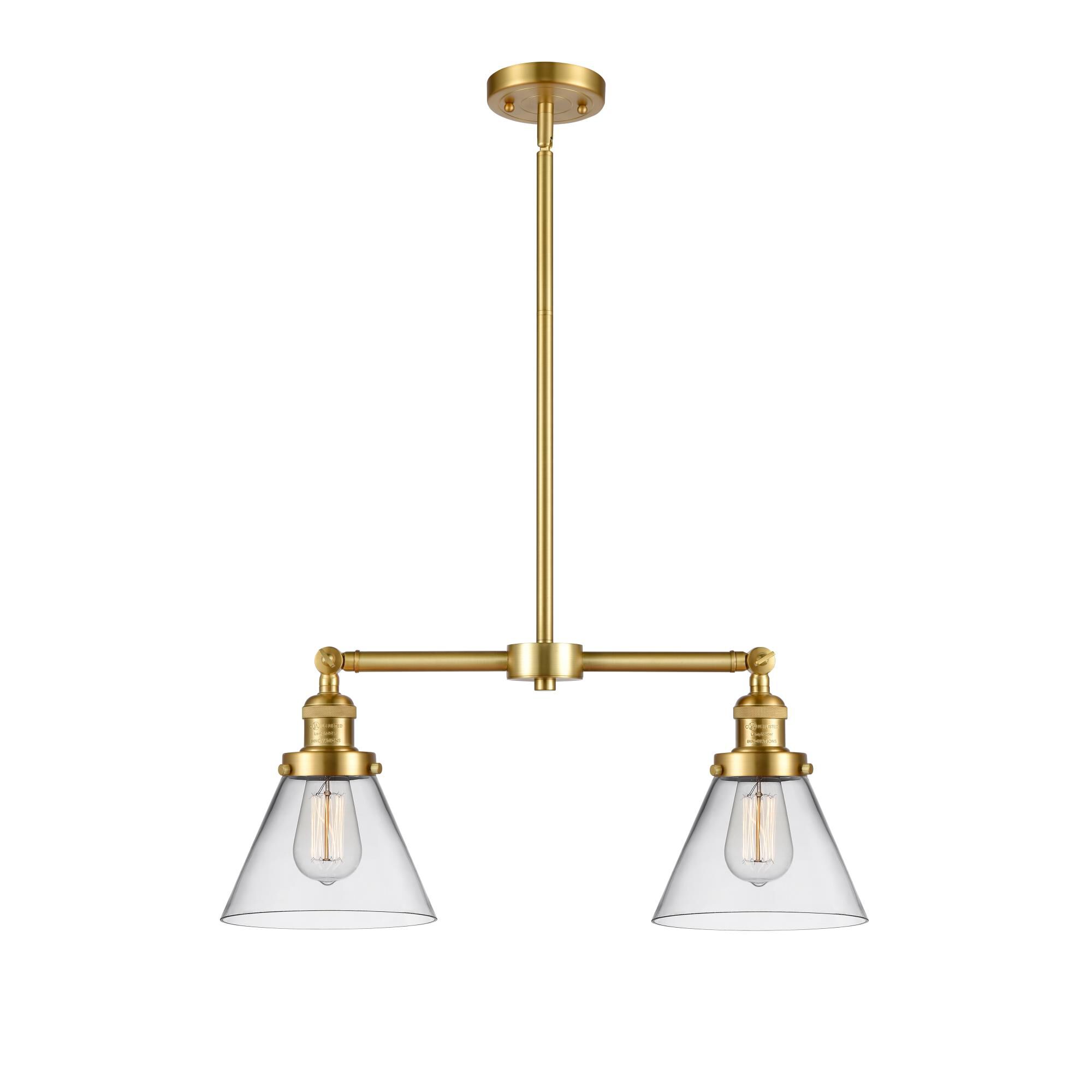 Bruno Marashlian Large Cone 21 Inch 2 Light Mini Chandelier by Innovations Lighting
