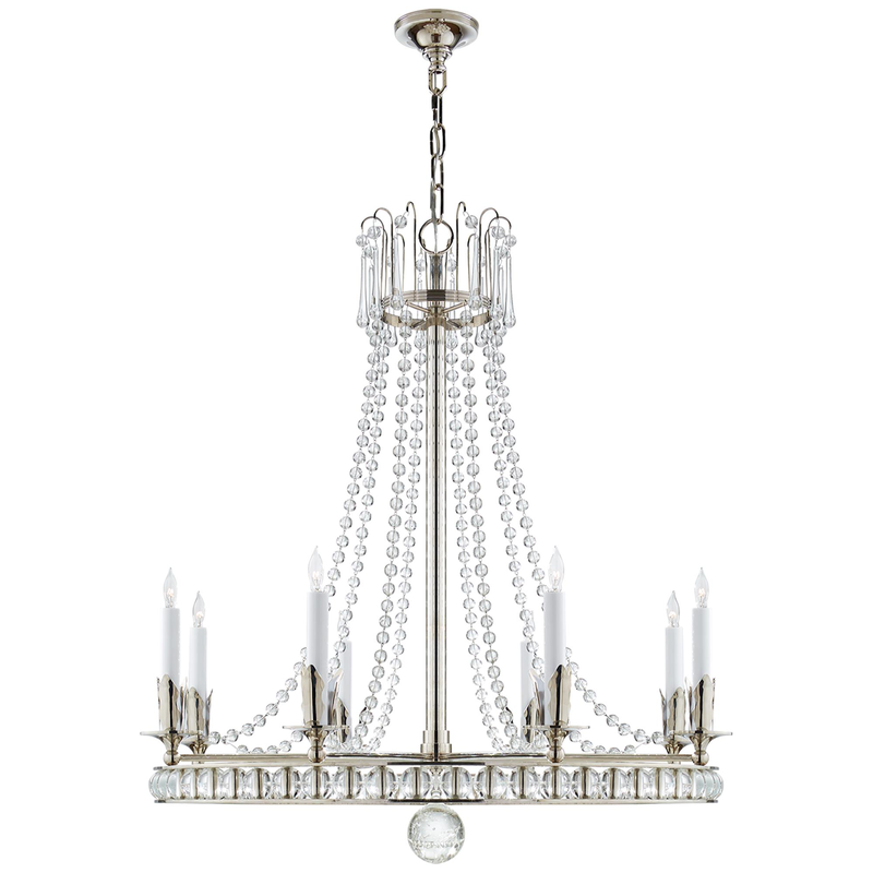 Joe Nye Regency 31 Inch 8 Light Chandelier by Visual Comfort Signature Collection