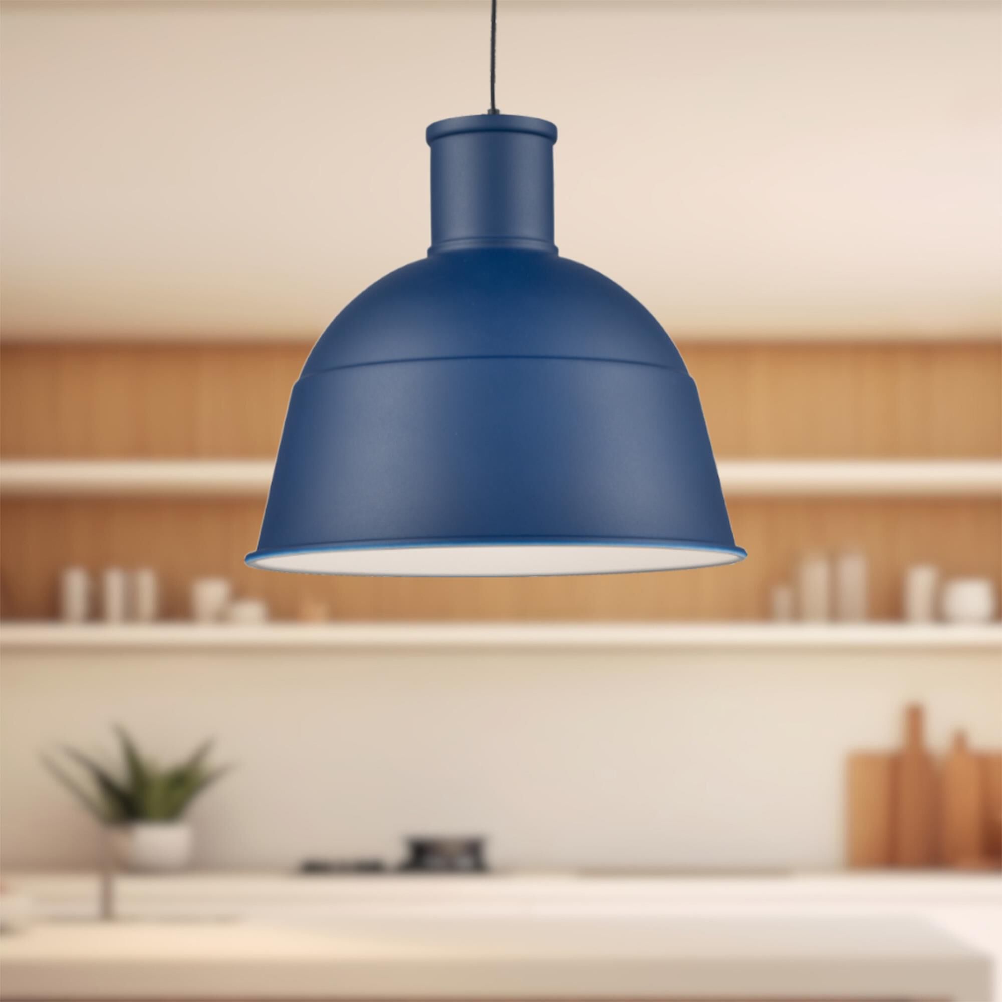 Shown in Indigo Blue finish and Aluminium shade