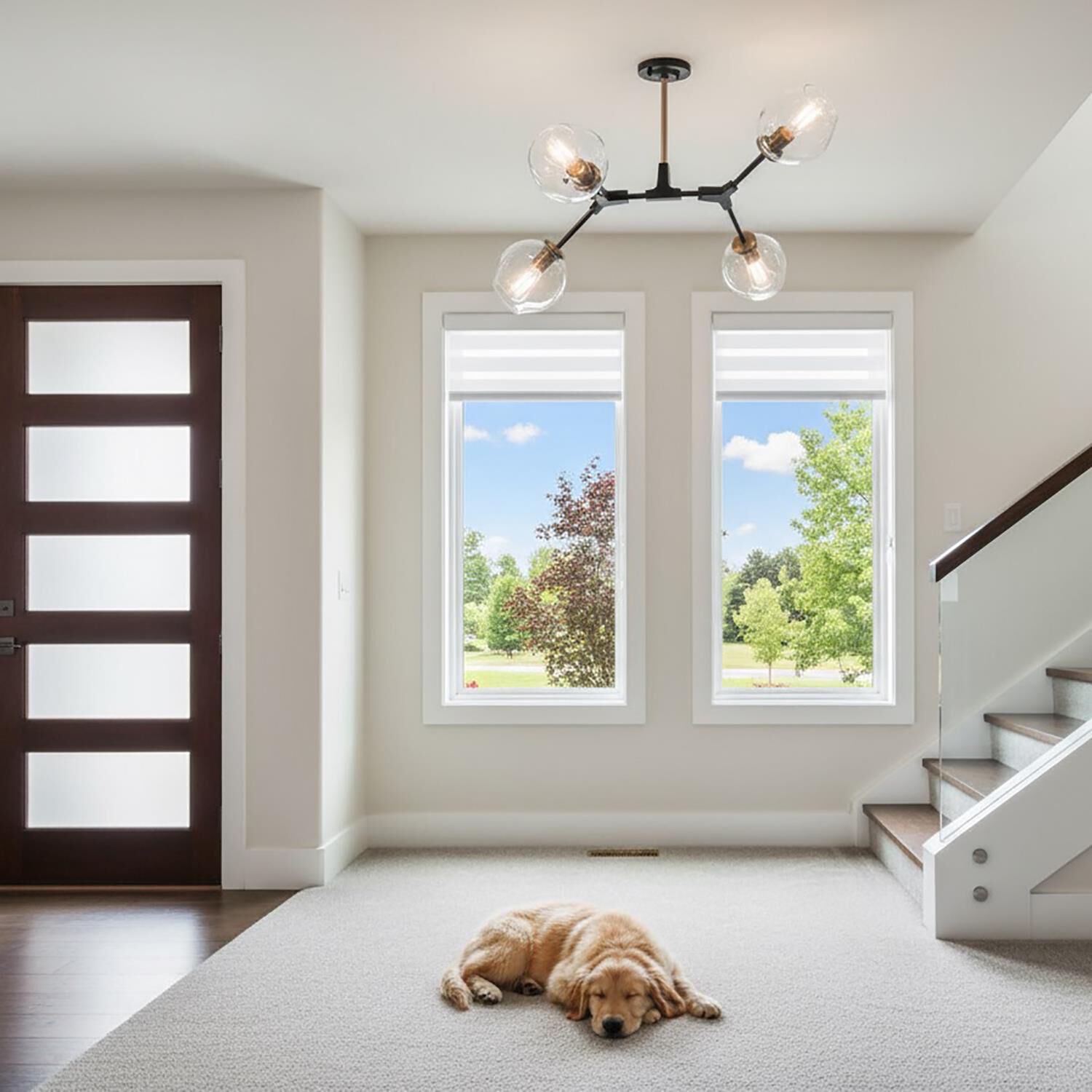 Organic 29 Inch 4 Light Semi Flush Mount by Artcraft