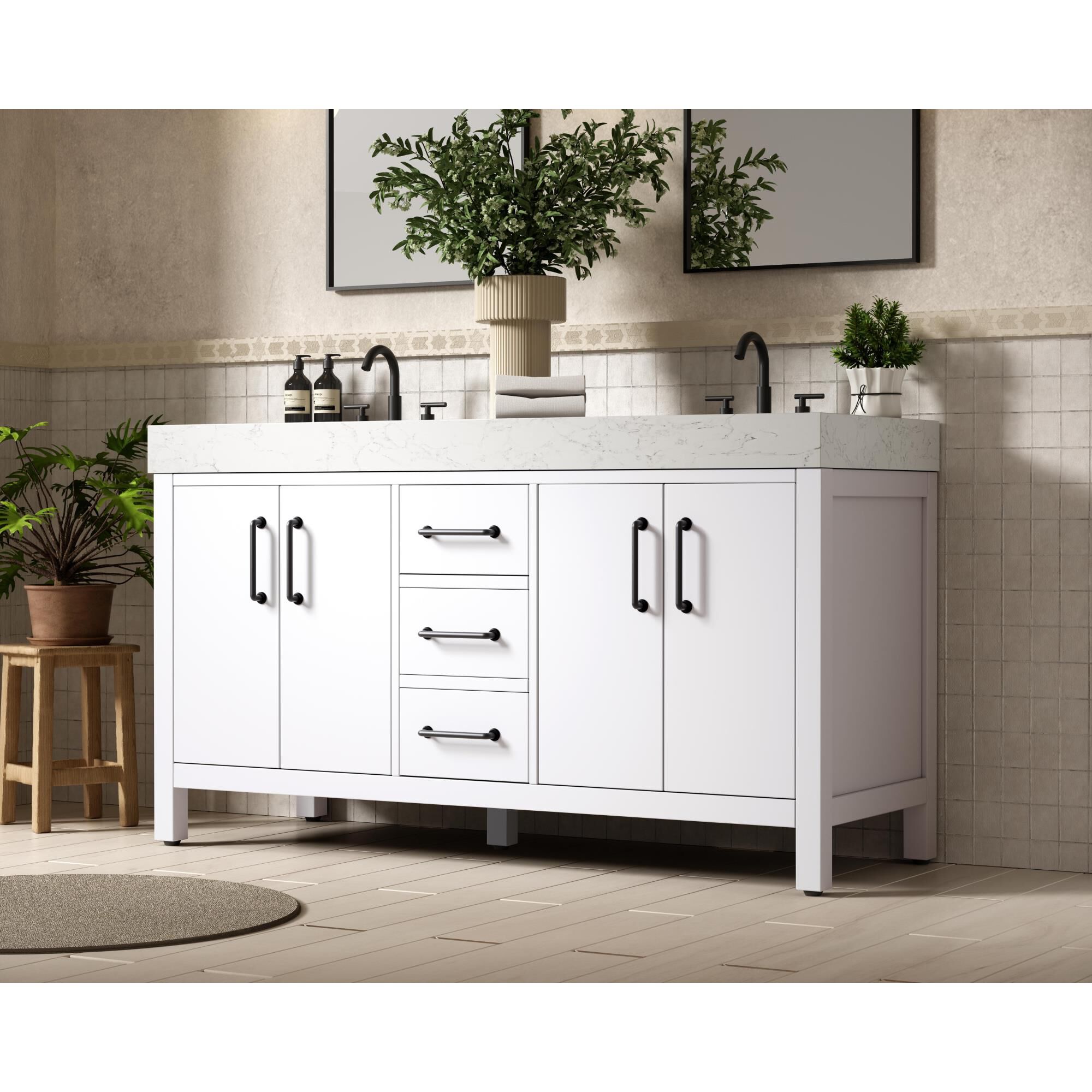 Shown in White finish