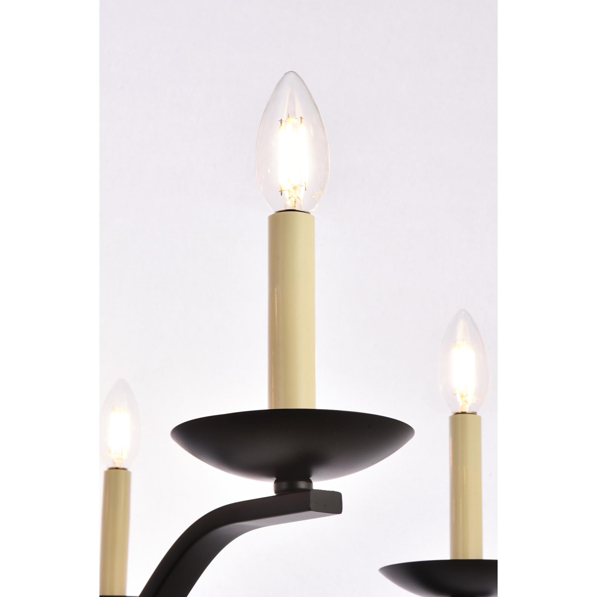 Trey 36 Inch 6 Light Chandelier by Elegant Lighting