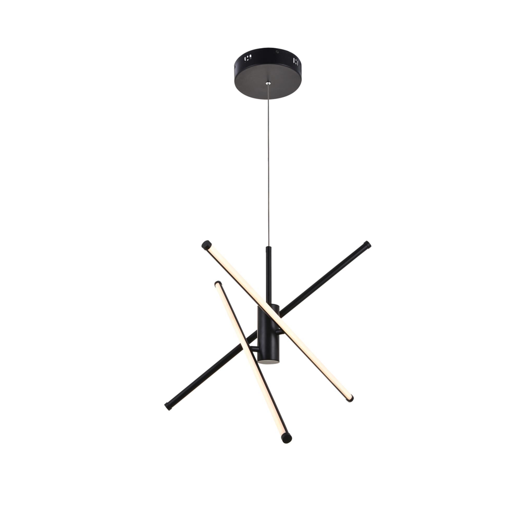 Sonya 28 Inch 3 Light LED Chandelier by Elegant Lighting