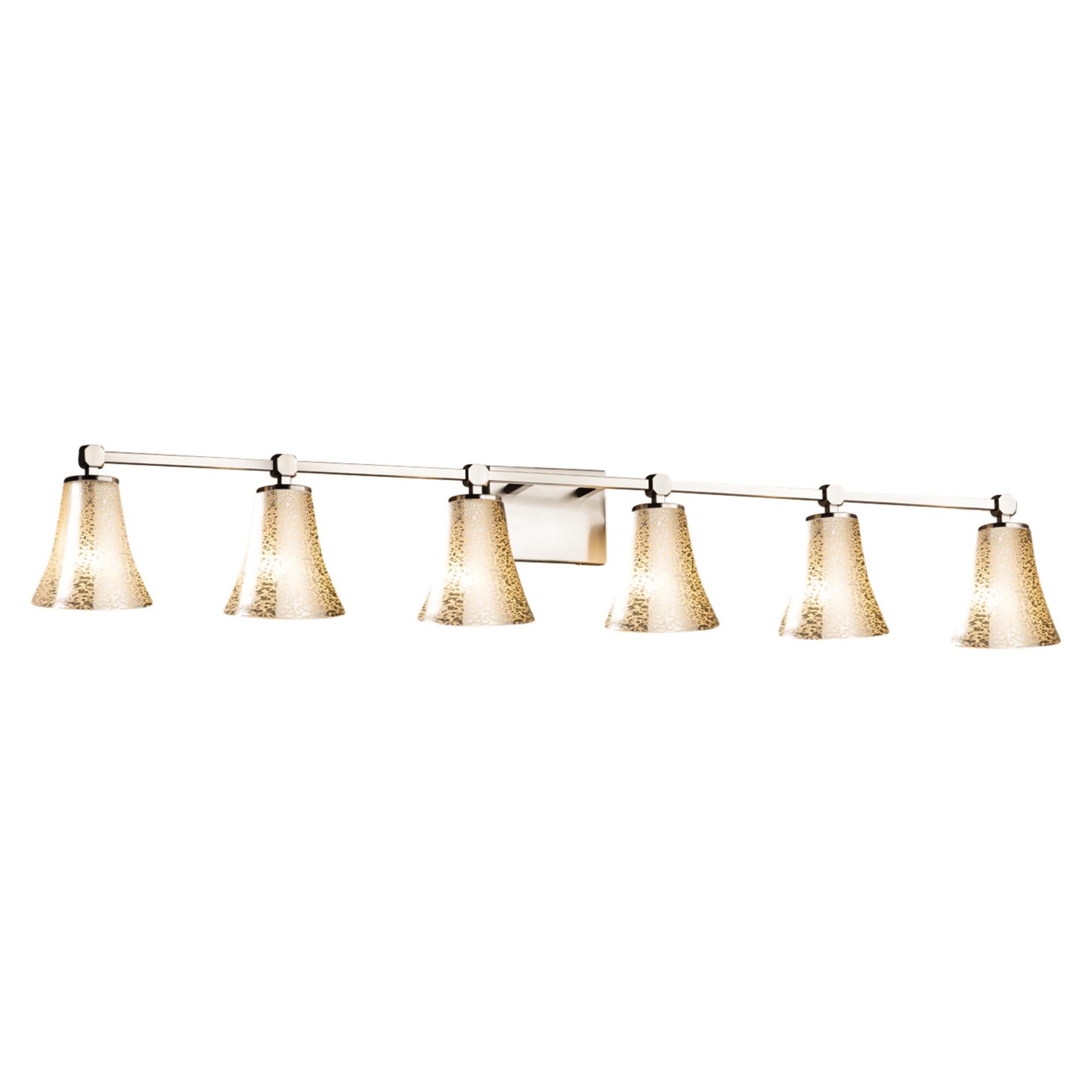 Fusion 50 Inch 6 Light Bath Vanity Light by Justice Design Group