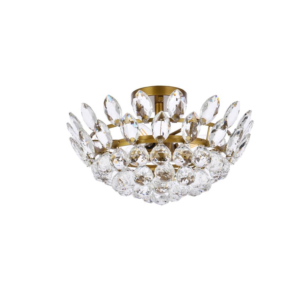 Shown in Brass finish and Royal Cut Clear crystal