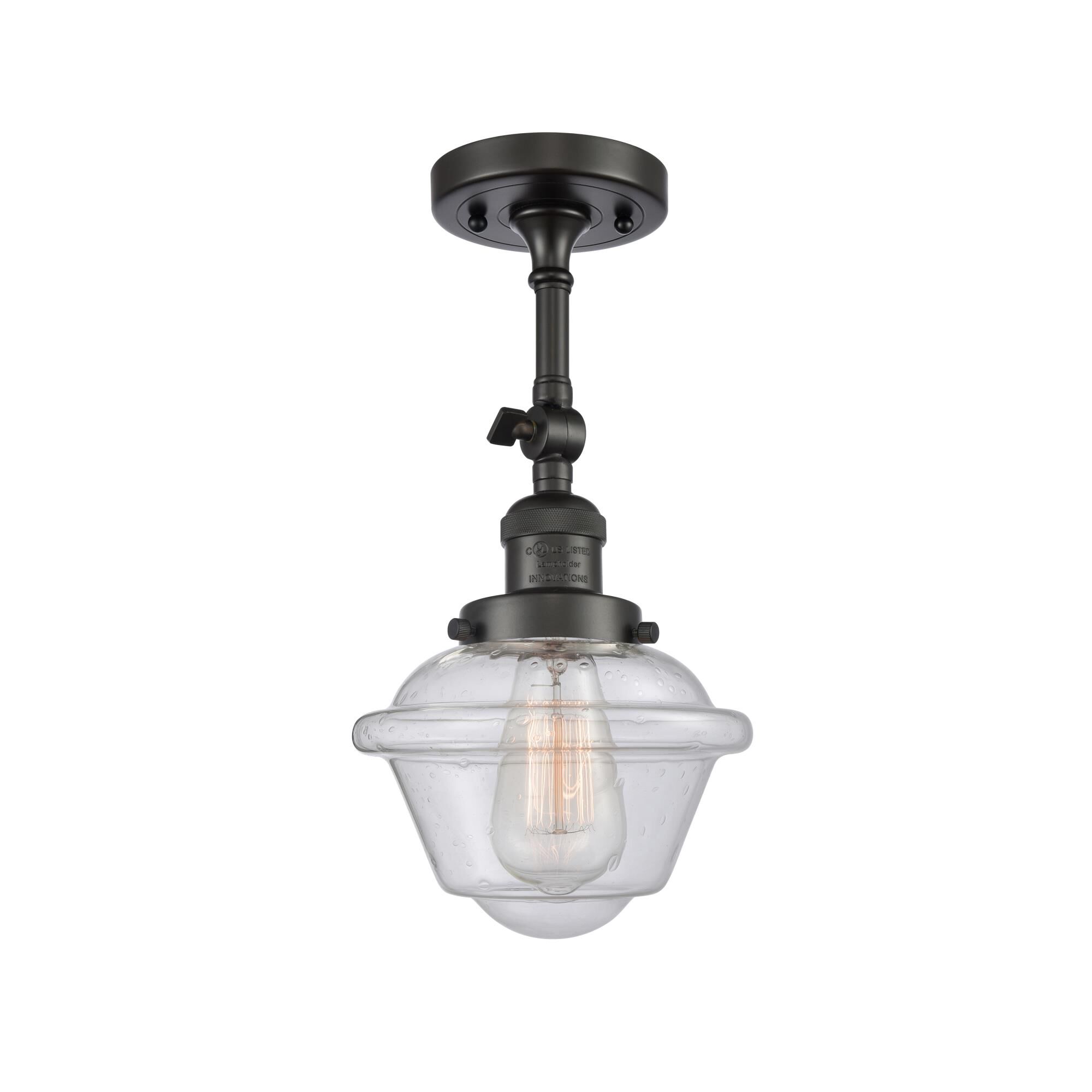 Bruno Marashlian Small Oxford 7 Inch 1 Light Semi Flush Mount by Innovations Lighting