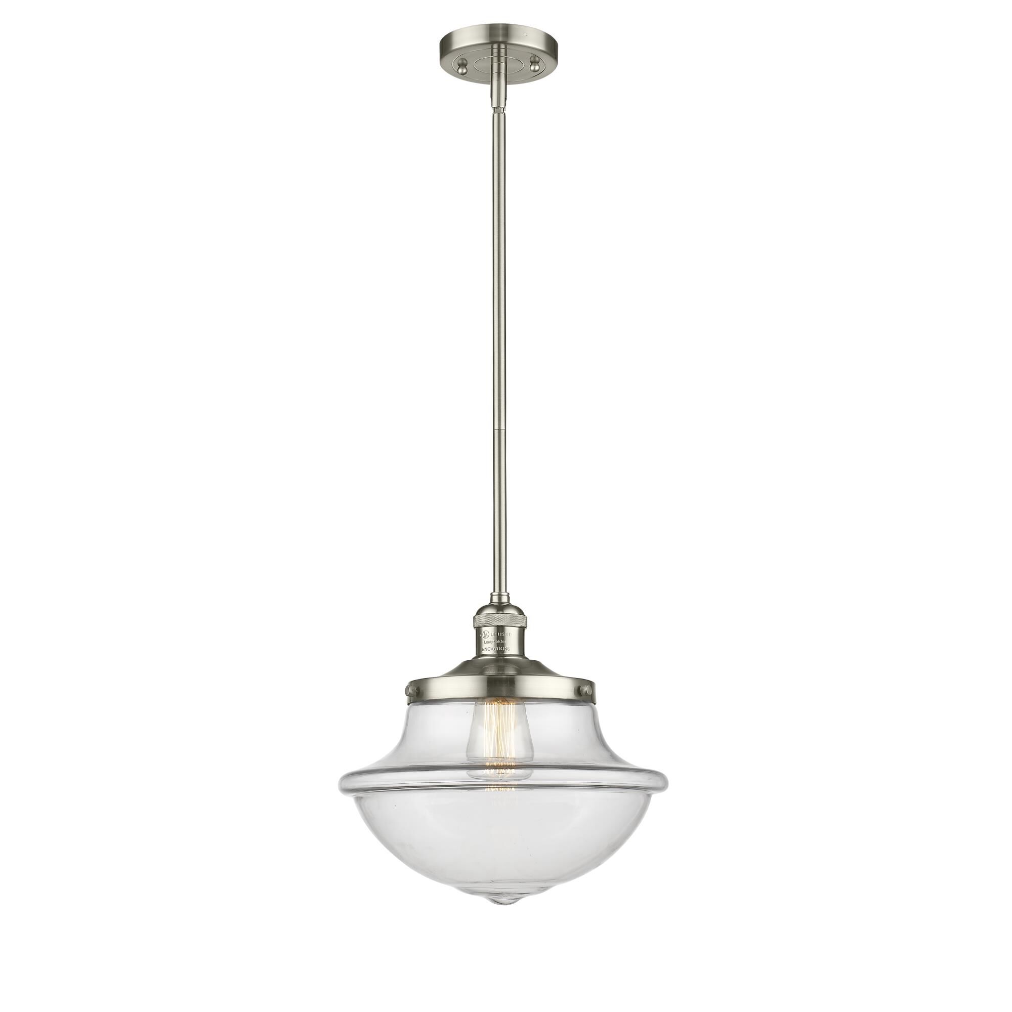 Shown in Polished Nickel finish and Clear glass