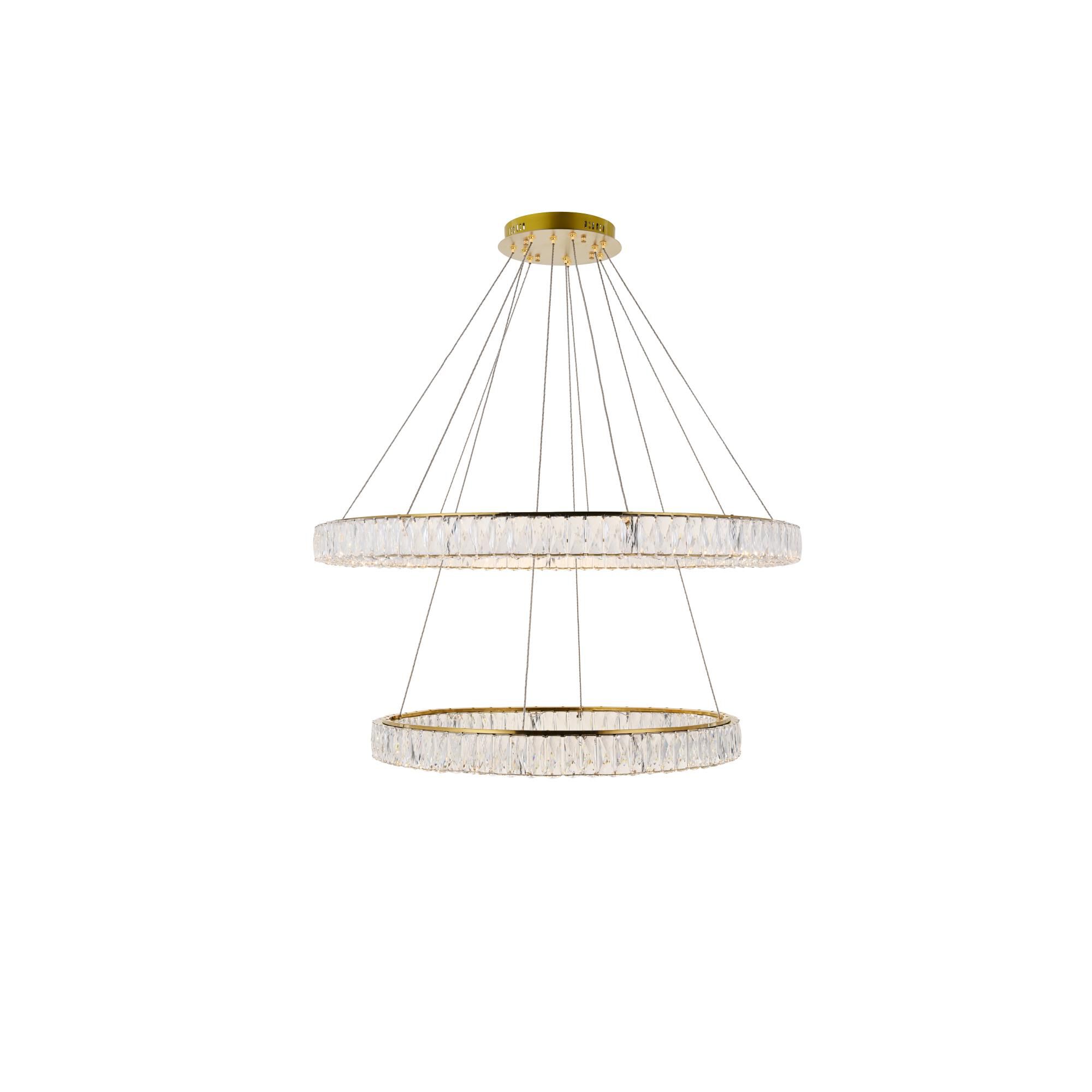 Monroe 42 Inch 1 Light LED Chandelier by Elegant Lighting
