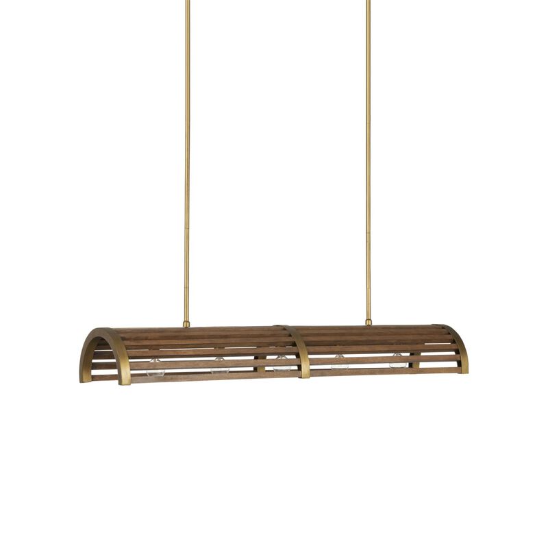 Woodbine 42 Inch 5 Light Linear Suspension Light by Currey and Company