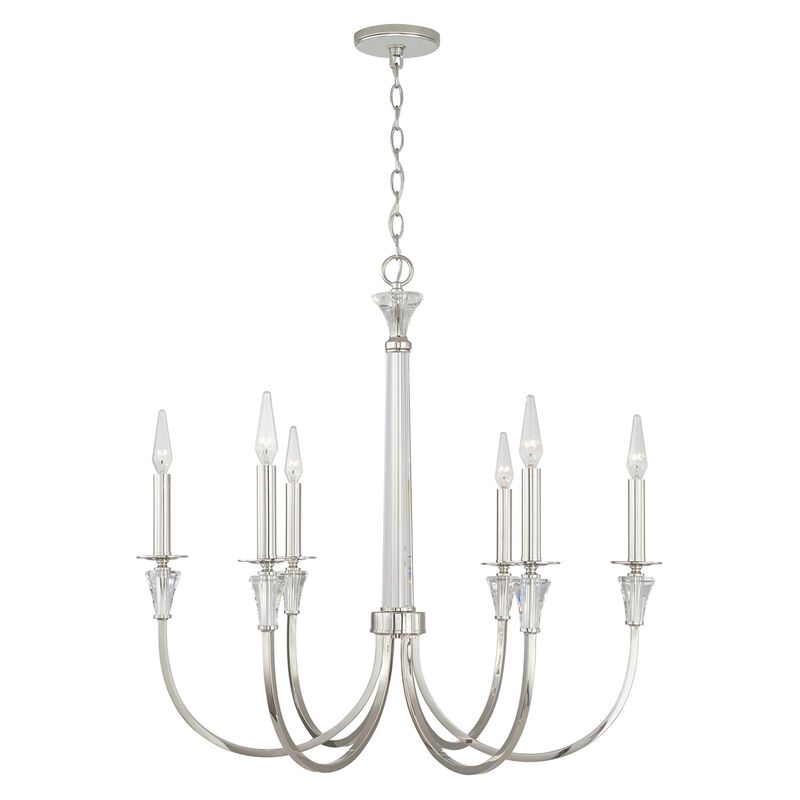 Laurent 30 Inch 6 Light Chandelier by Capital Lighting Fixture Company