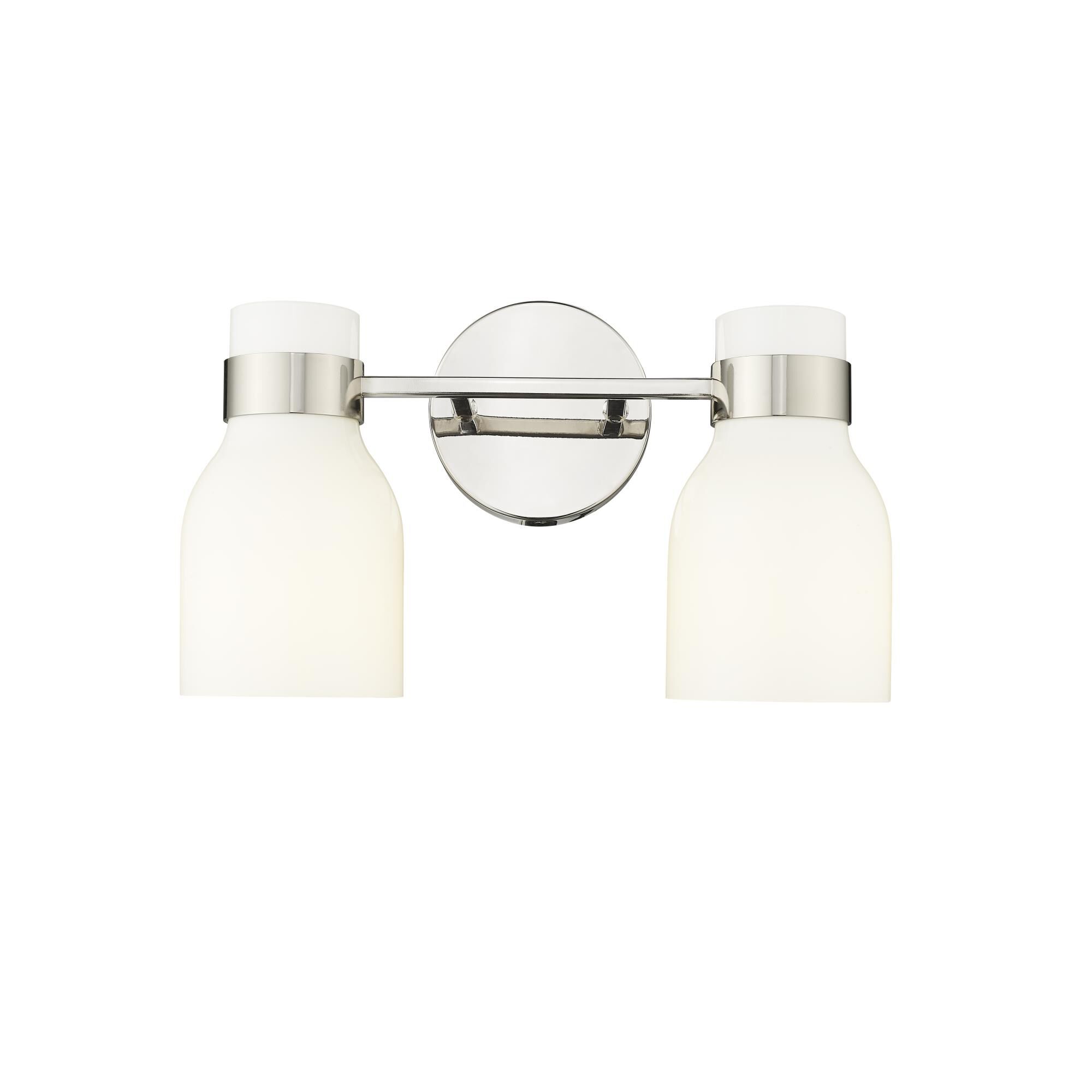 Shown in Polished Nickel finish and Opal Shiny glass