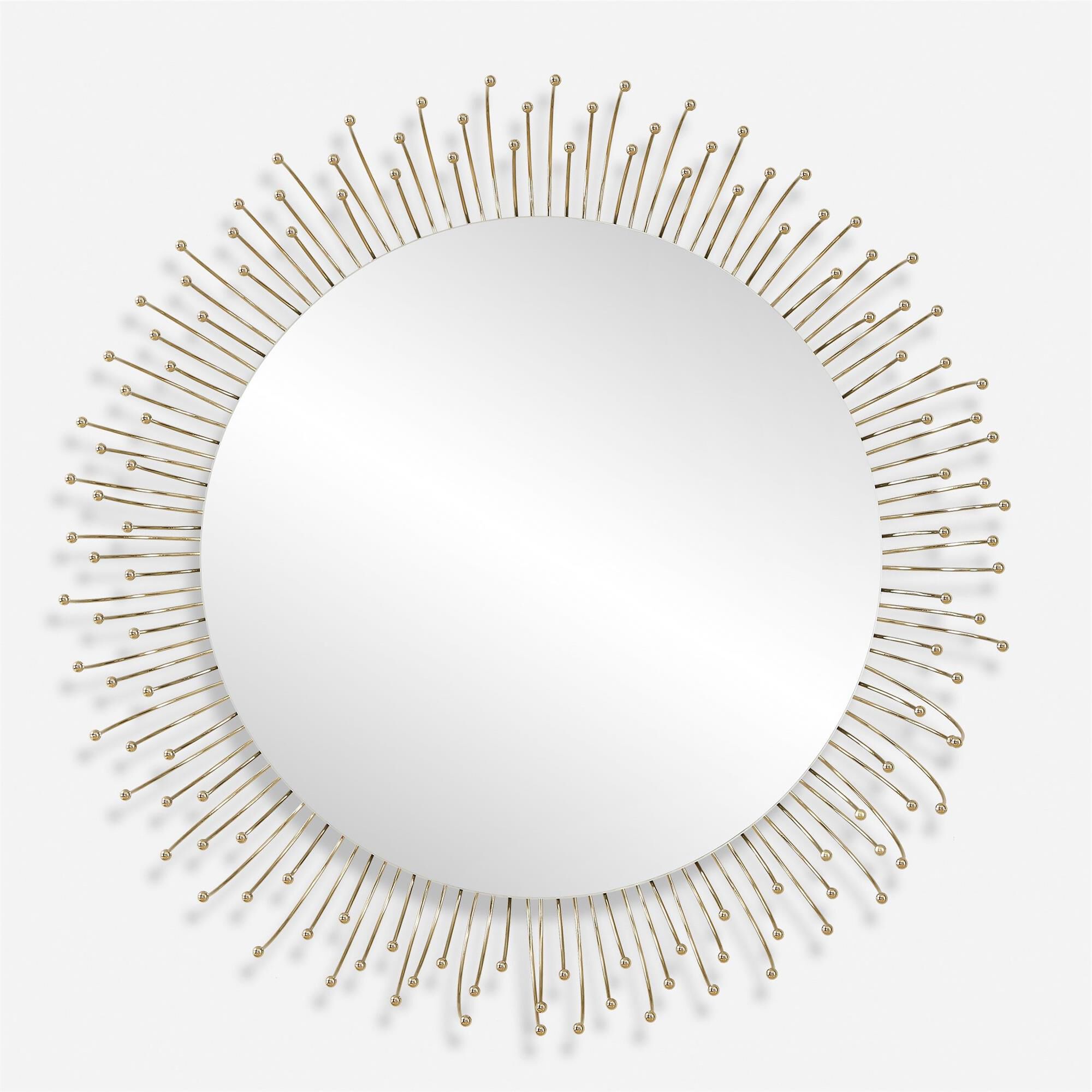 Shown in Displaying An Elevated Contemporary Feel, This Round Mirror Creates A Floral Motif That's Finished I finish